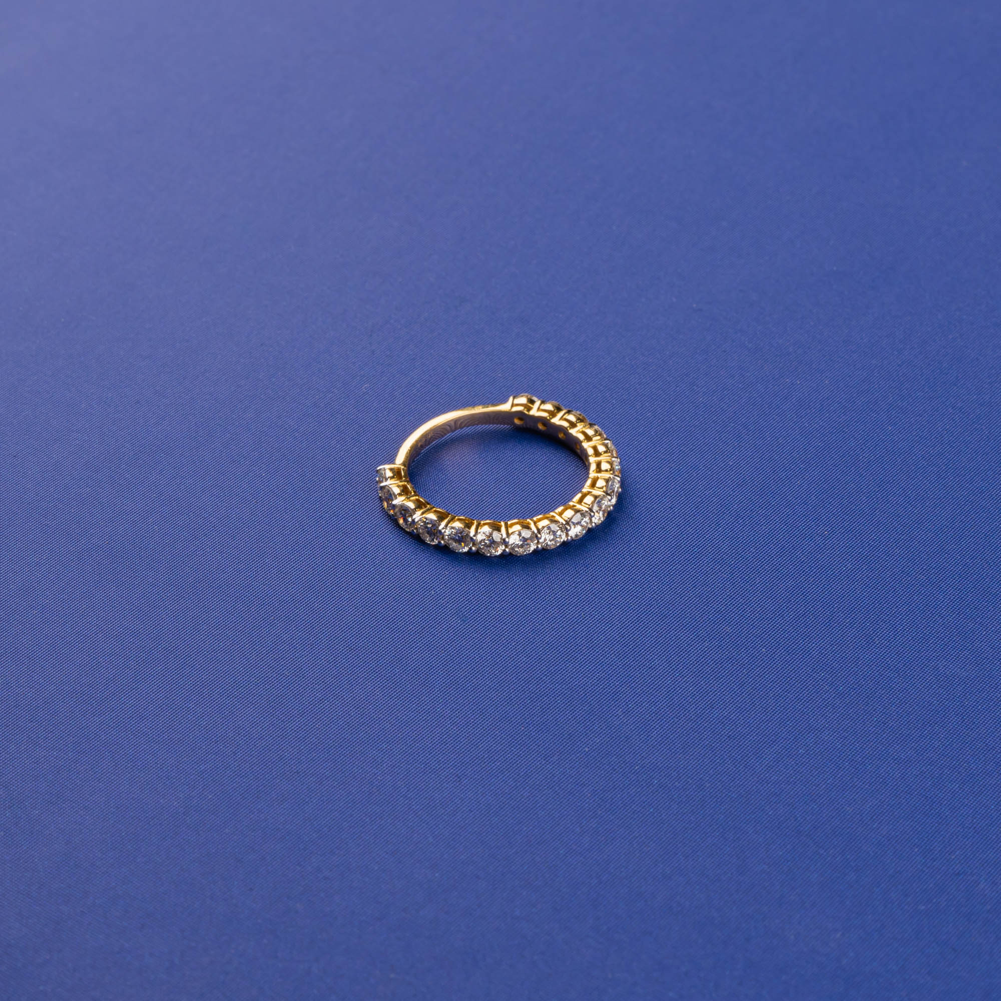Dazzling Symphony: Handmade 18K White Gold Diamond Ring