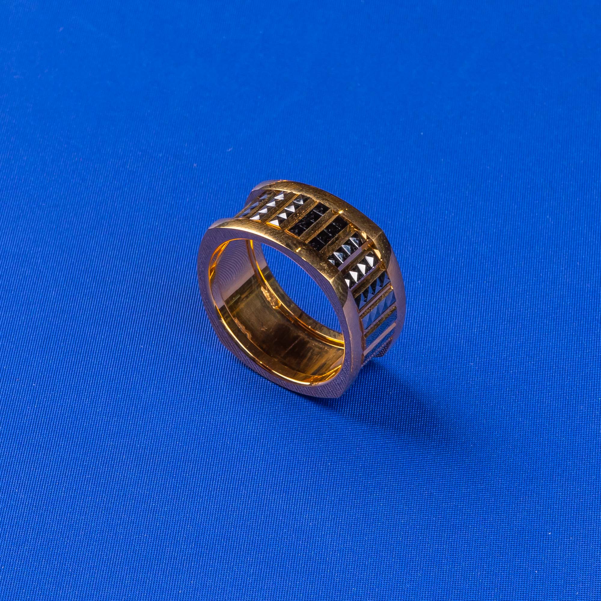Two-Tone Golden Symphony 22K Gold Ring