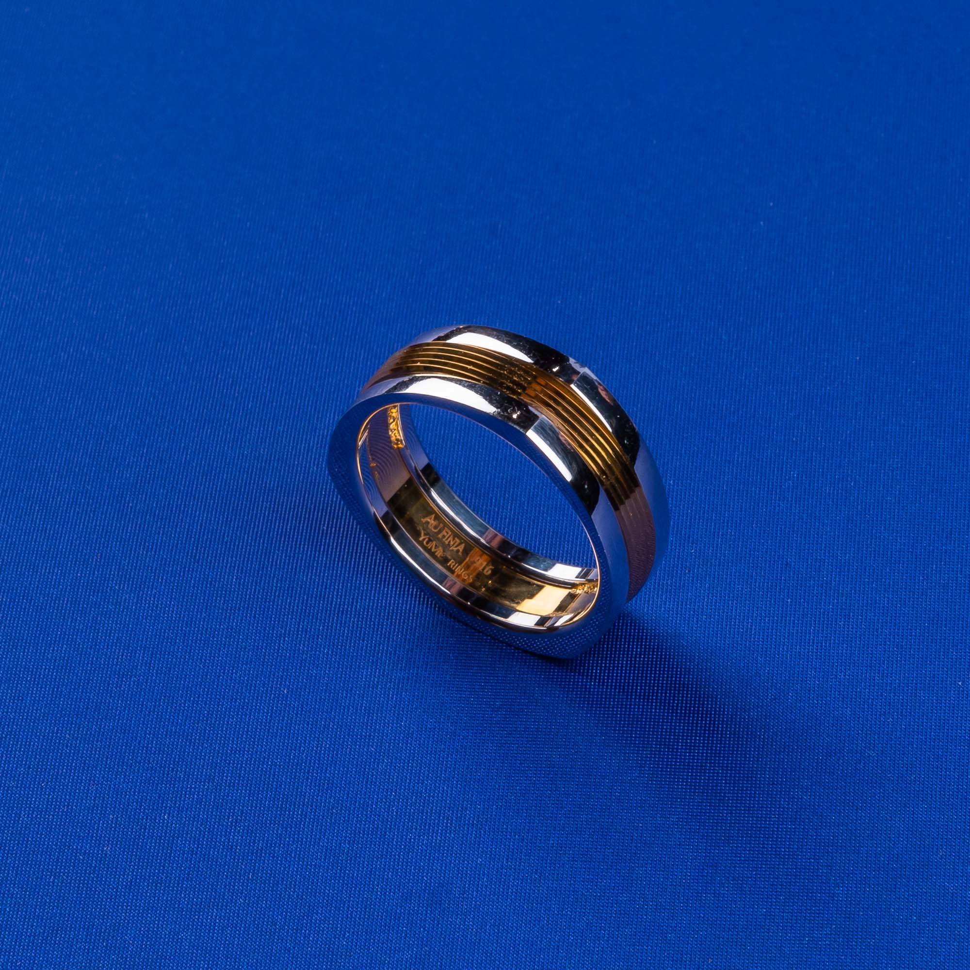 Delicate Two-Tone 22K Gold Band Ring