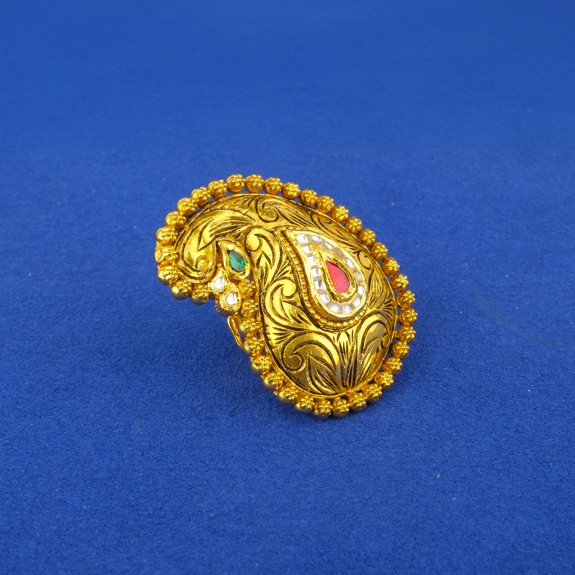 22K 'Antique' Kundan Ring