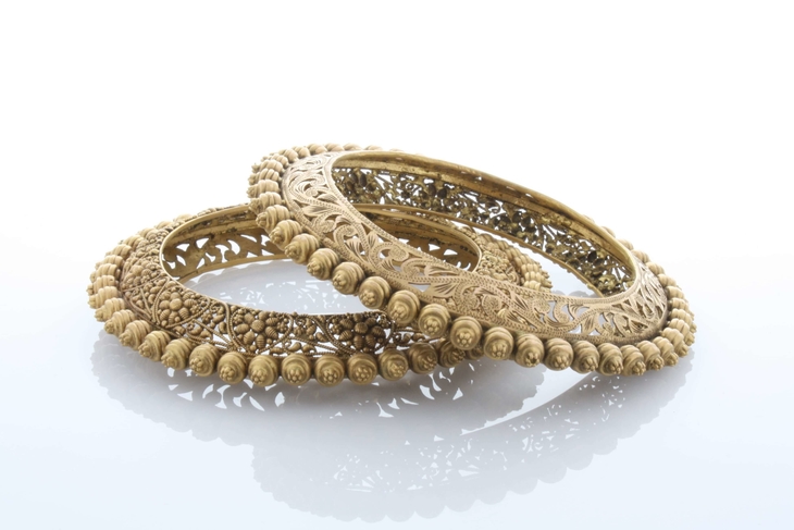 Handmade 22K Gold ‘Antique’ Bangles.