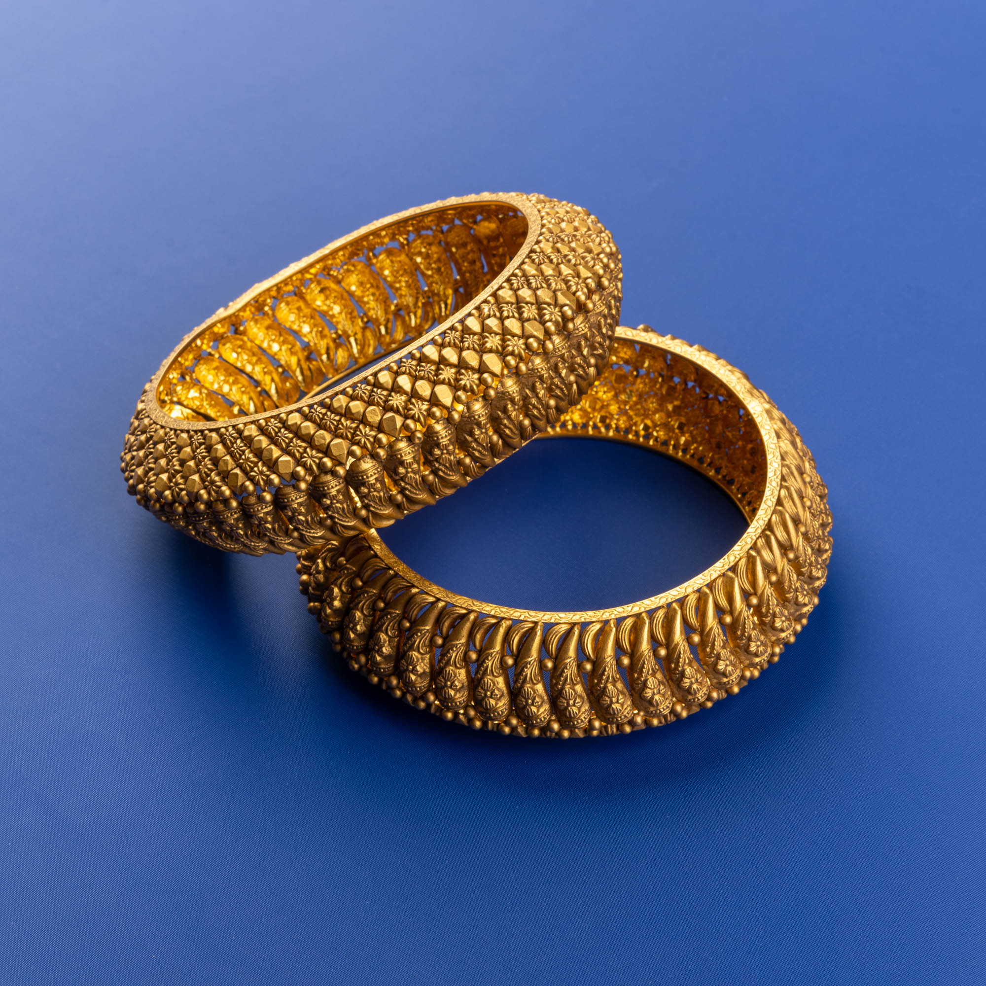 Handmade 22K 'Antique' Bangles