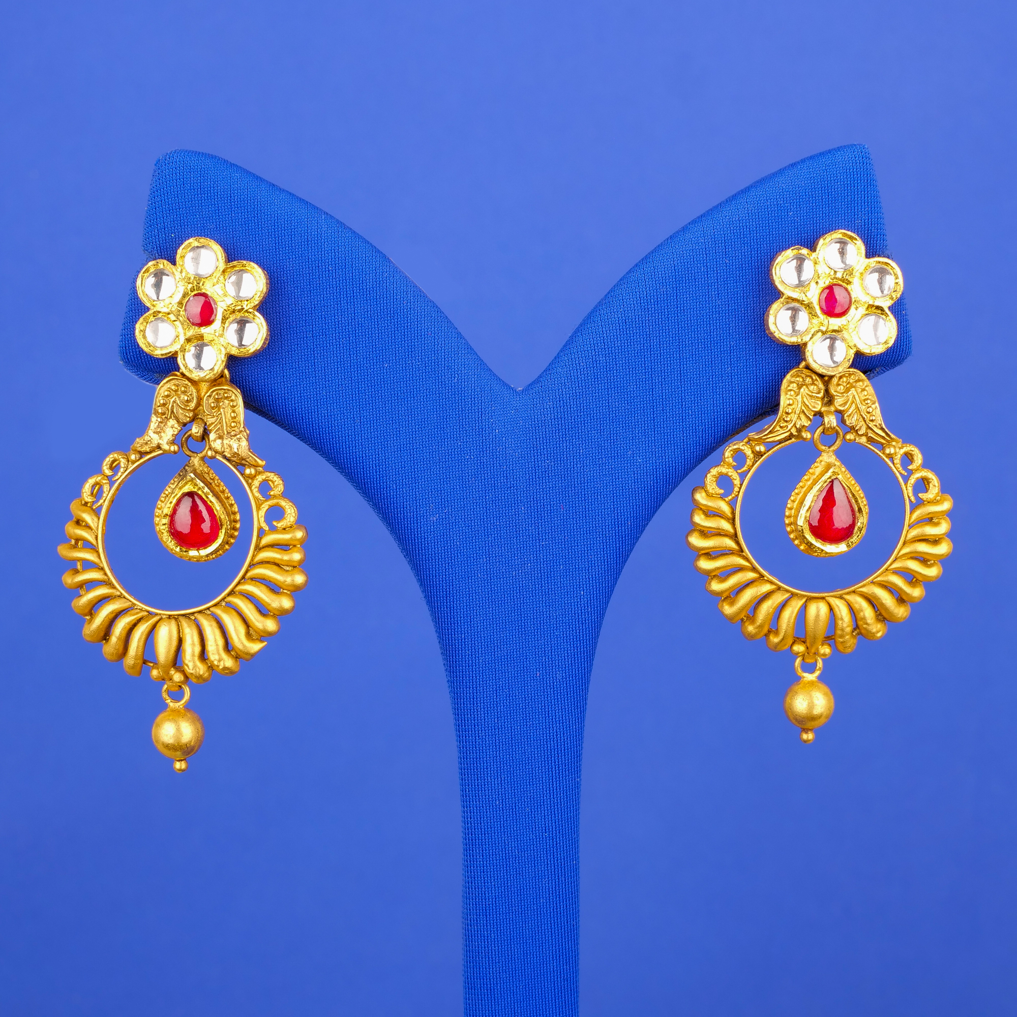 22K Gold 'Antique' Earrings