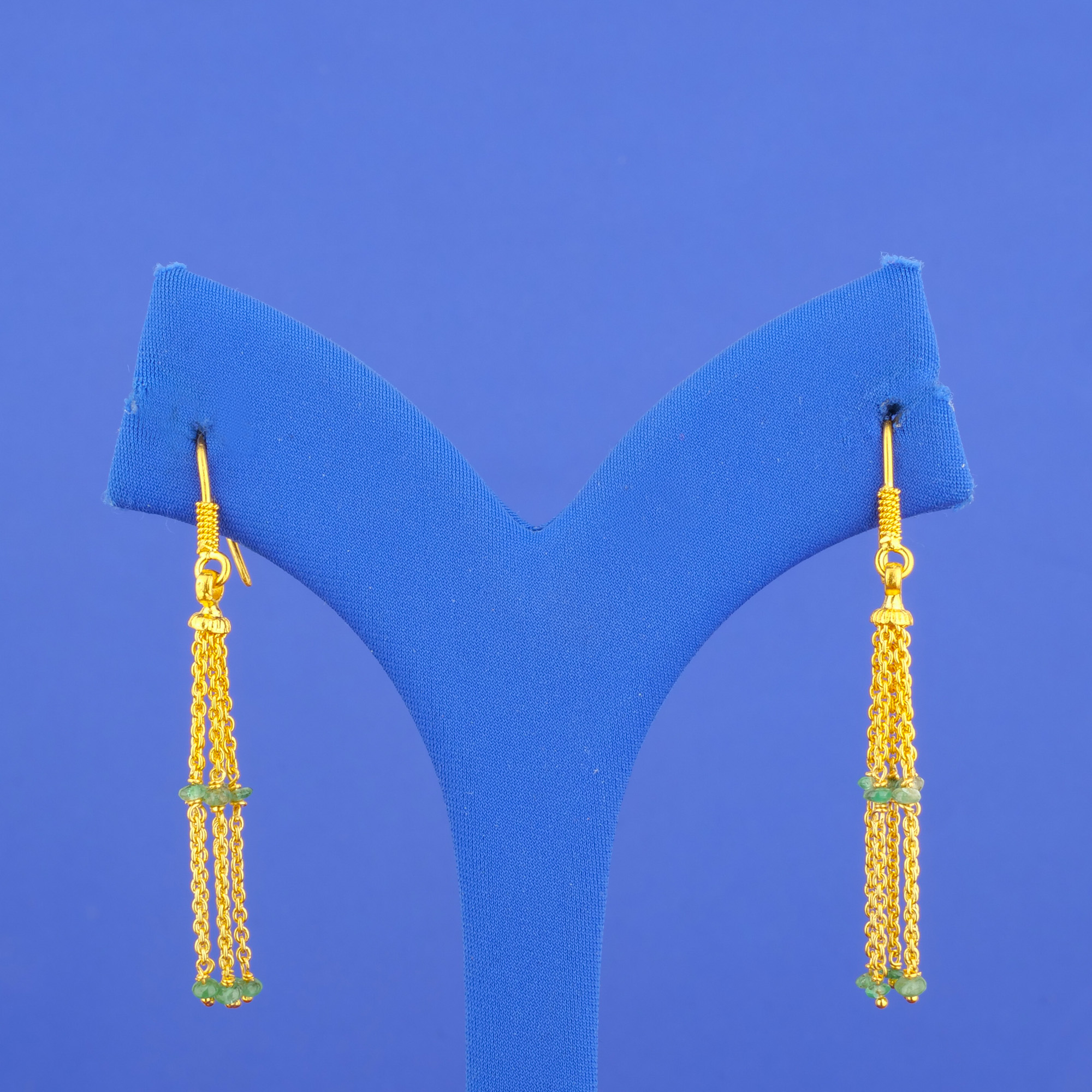22K 'Antique' Emerald Earrings