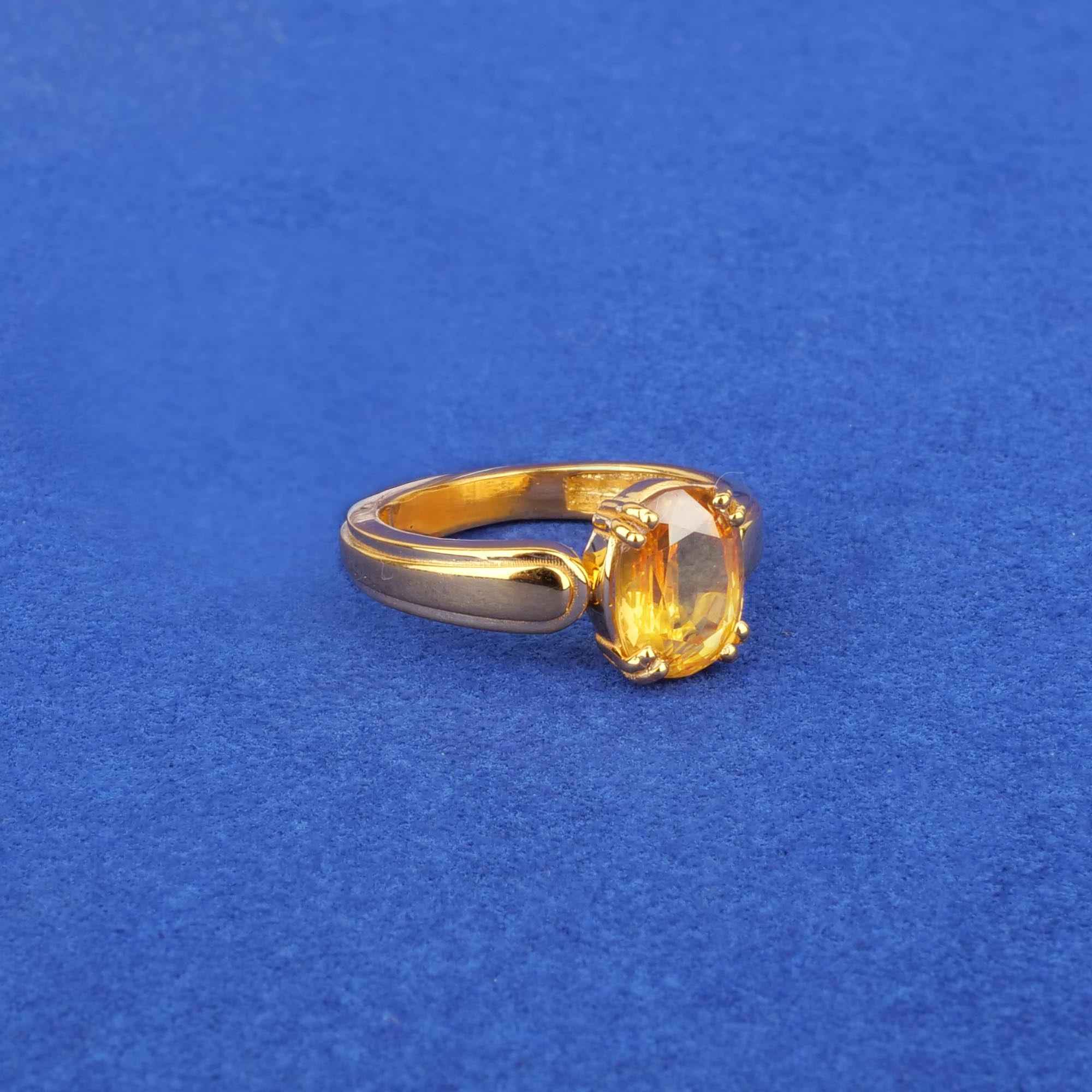 Twenty-Two Karat Yellow Sapphire Astrological Ring