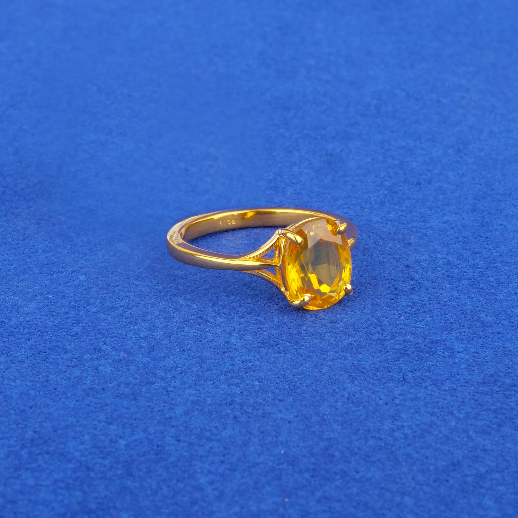 Twenty-Two Karat Yellow Sapphire Astrological Ring