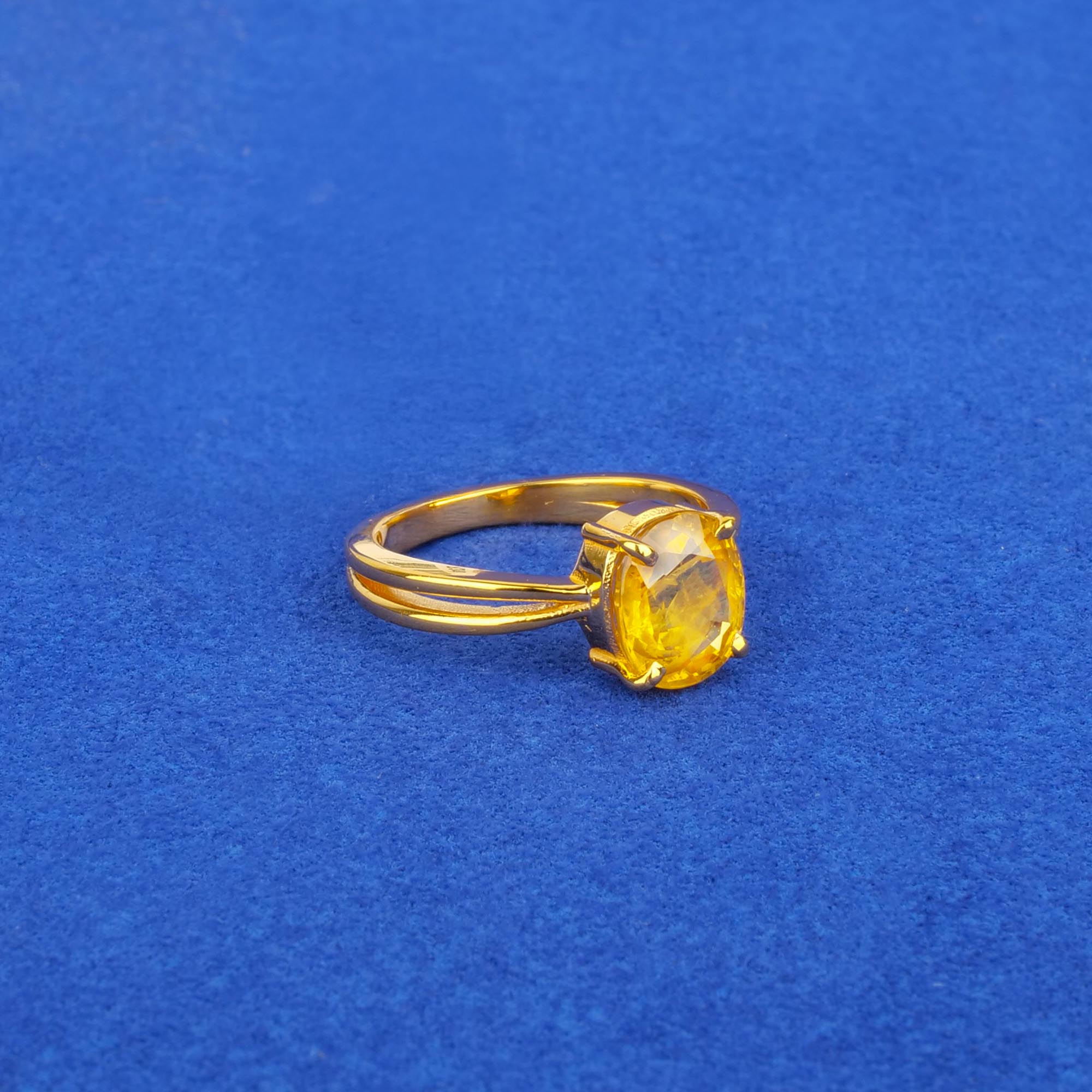 Twenty-Two Karat Yellow Sapphire Astrological Ring