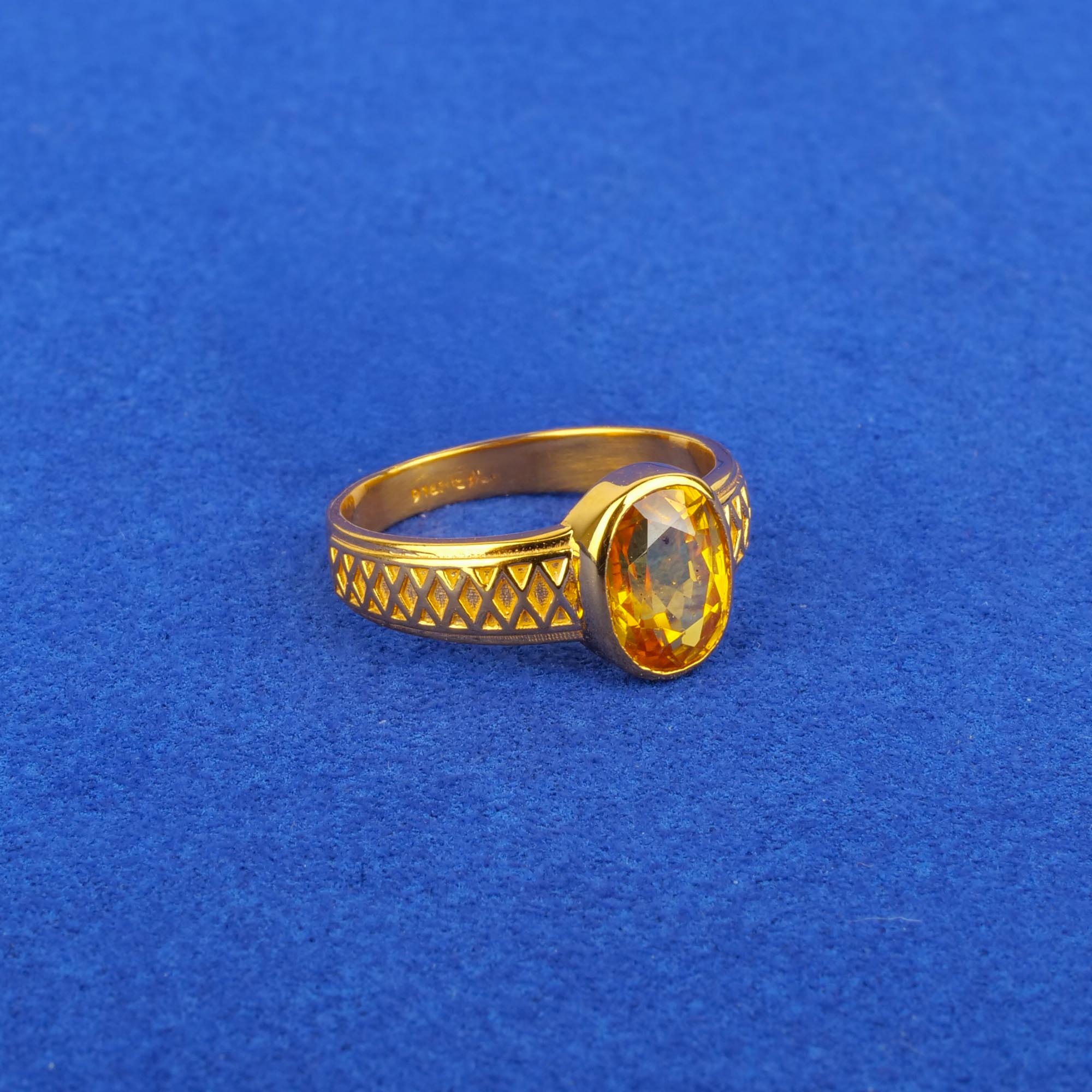 Twenty-Two Karat Yellow Sapphire Astrological Ring