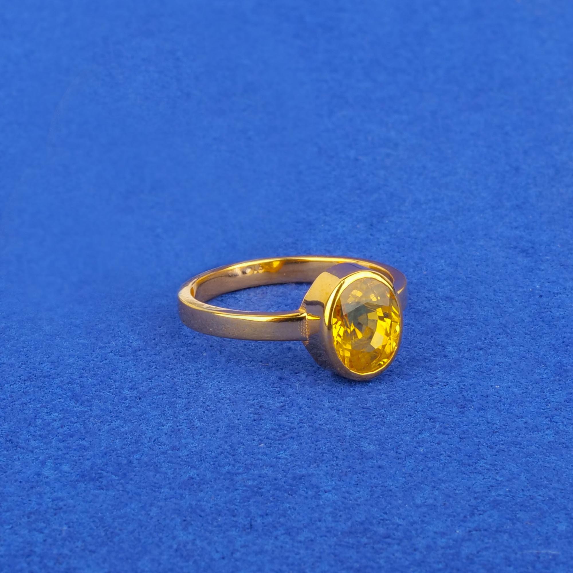 Twenty-Two Karat Yellow Sapphire Astrological Ring