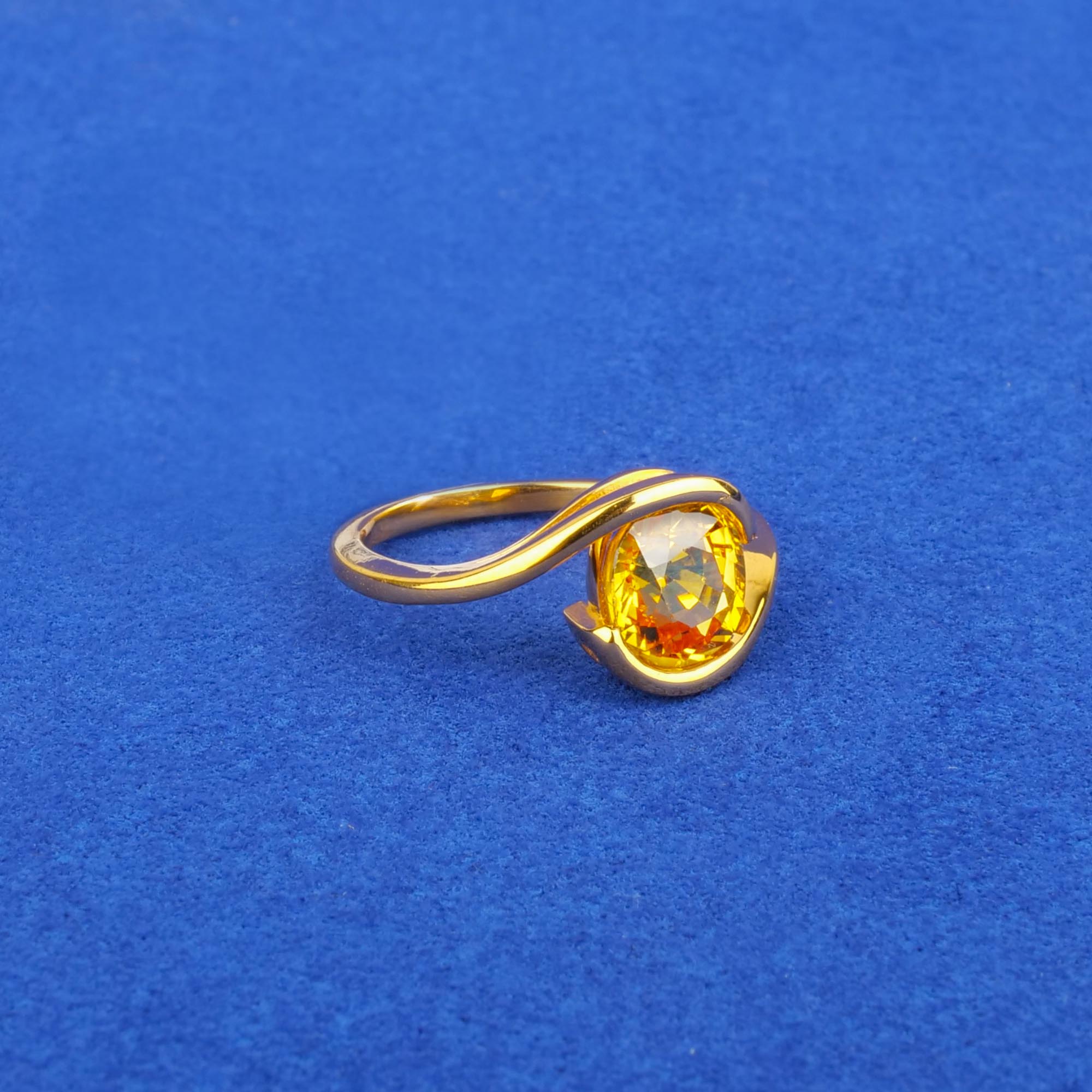 Twenty-Two Karat Yellow Sapphire Astrological Ring