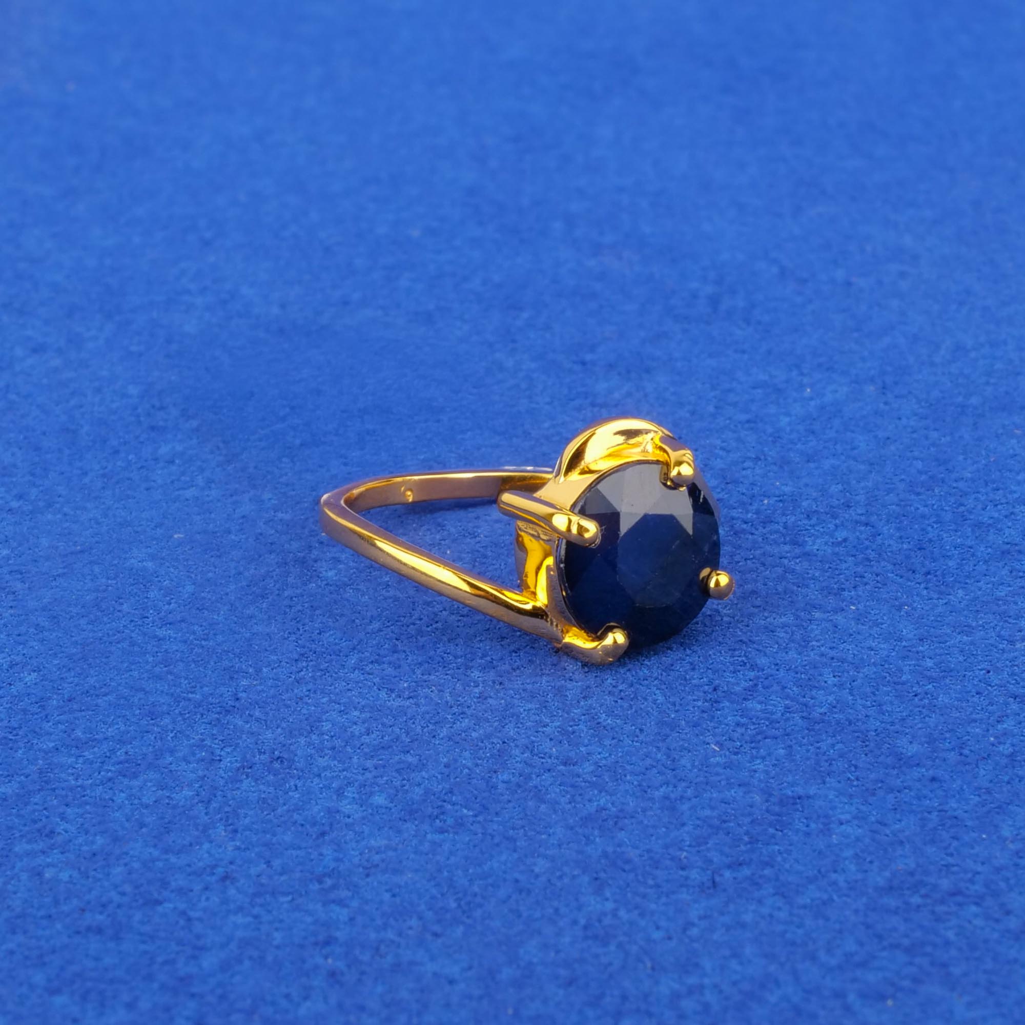Twenty-Two Karat Blue Sapphire Astrological Ring