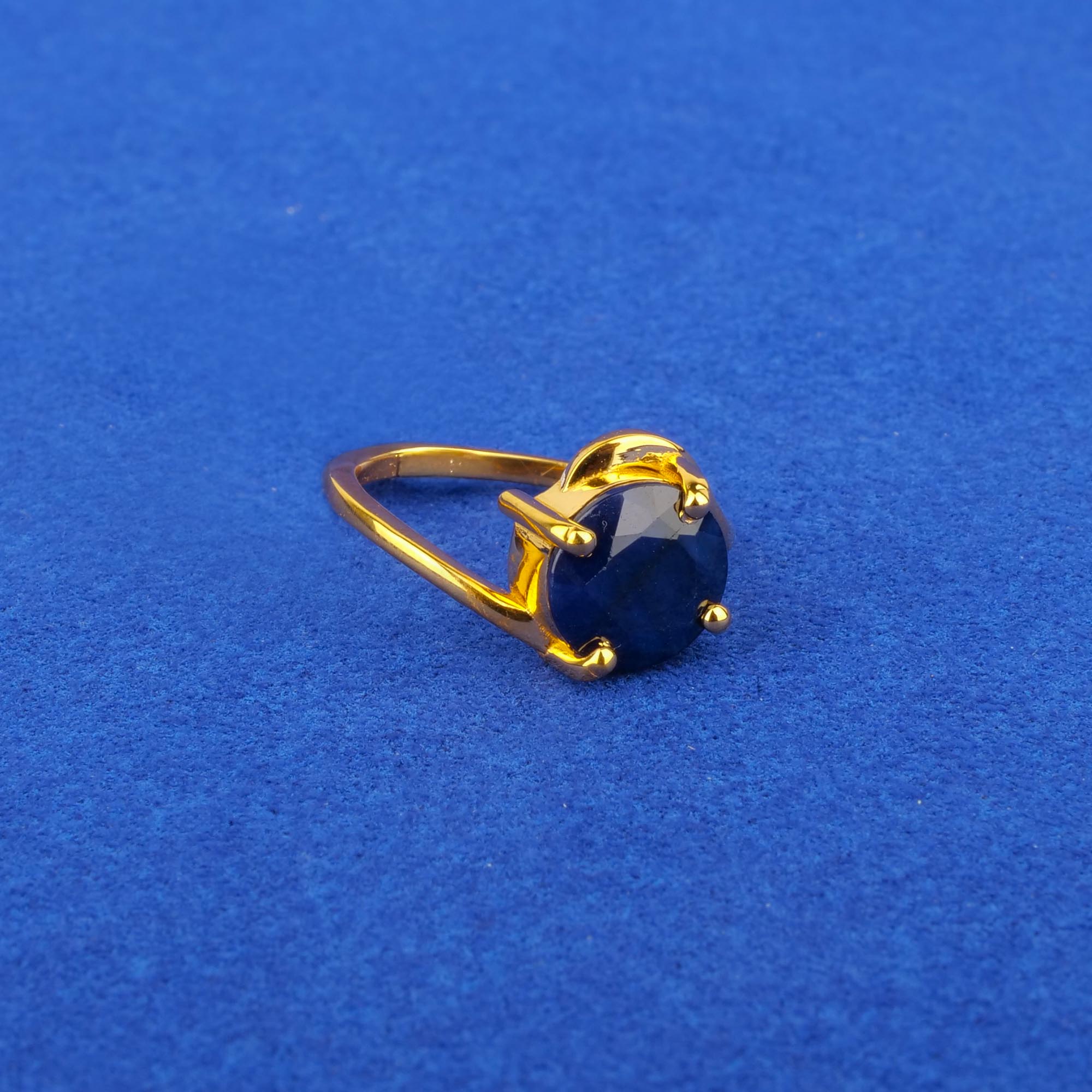 Twenty-Two Karat Blue Sapphire Astrological Ring