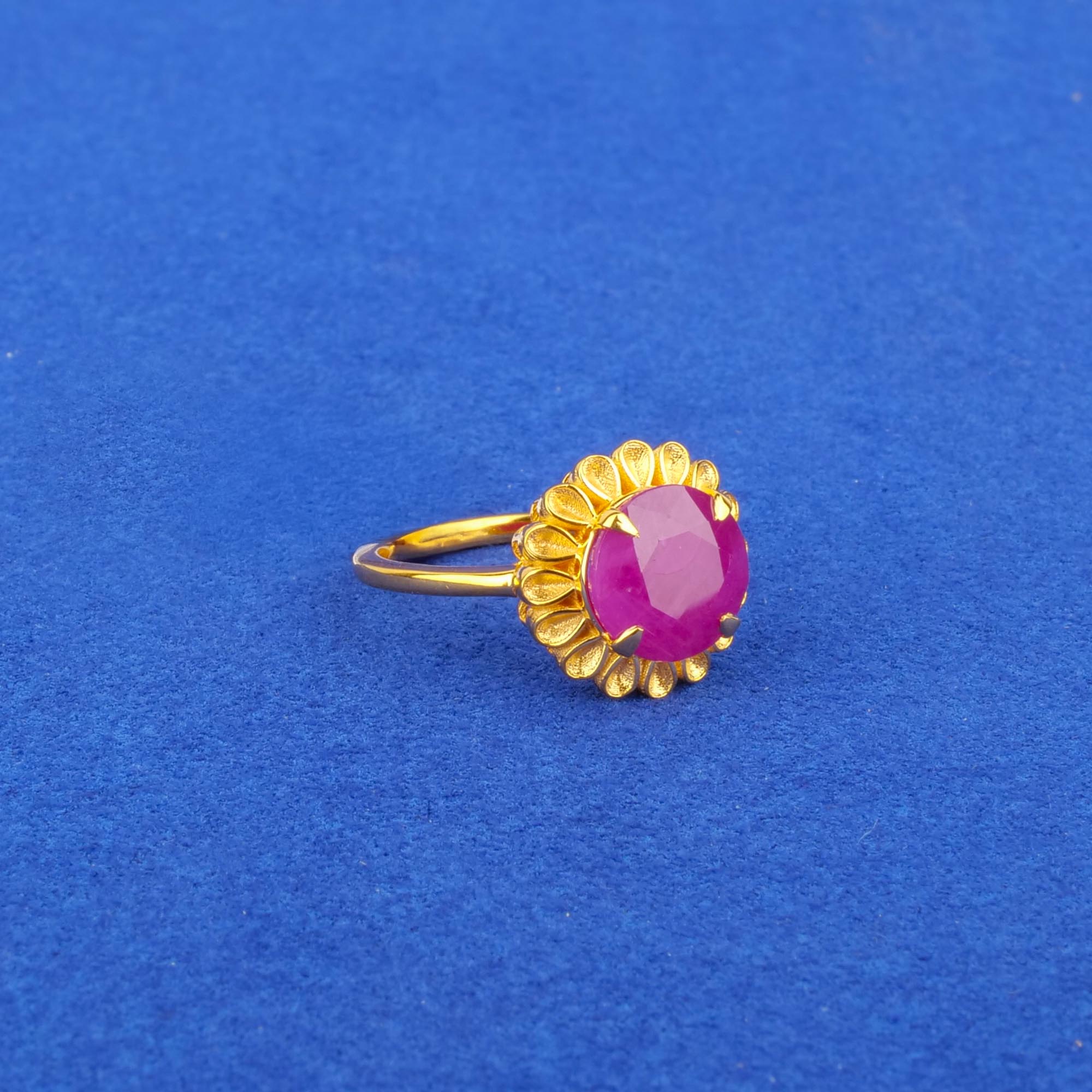 Twenty-Two Karat Ruby Astrological Ring