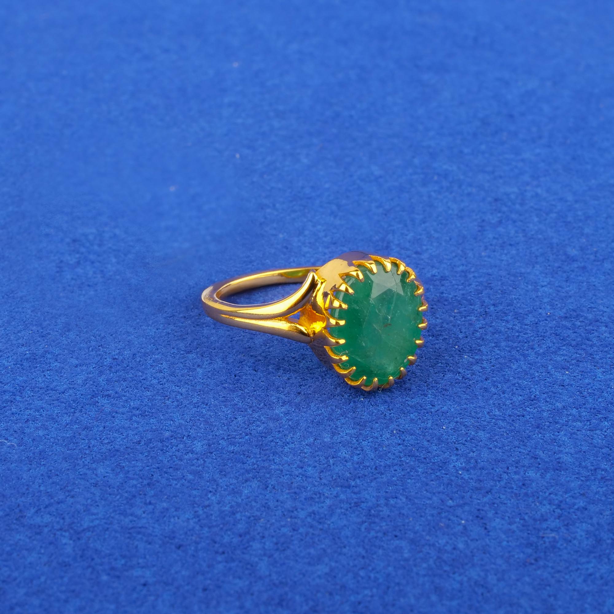 Twenty-Two Karat Emerald Astrological Ring