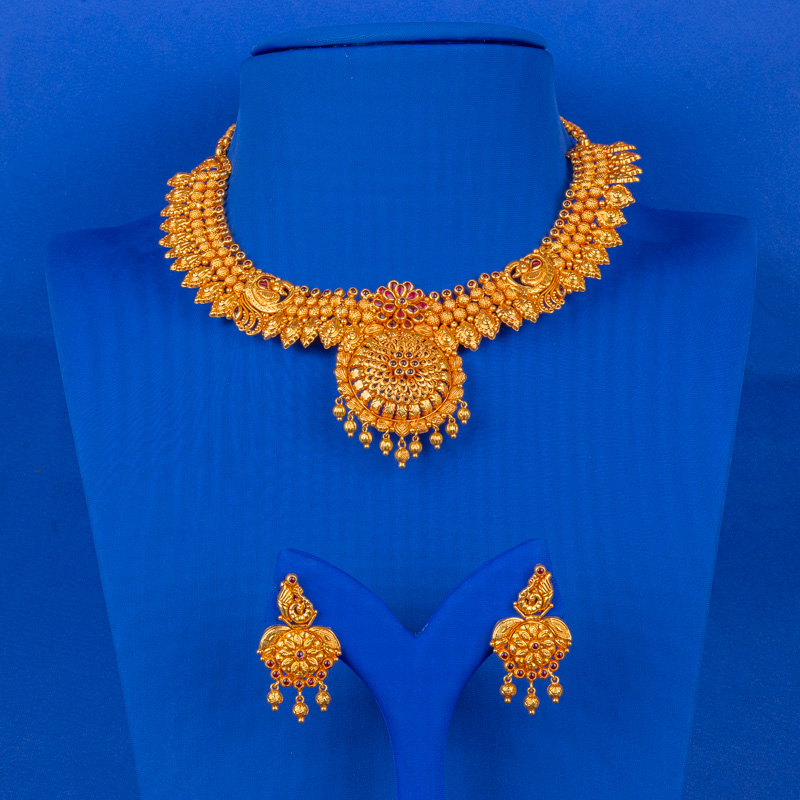 Handmade 22K Gold 'Antique' Necklace \u0026 
