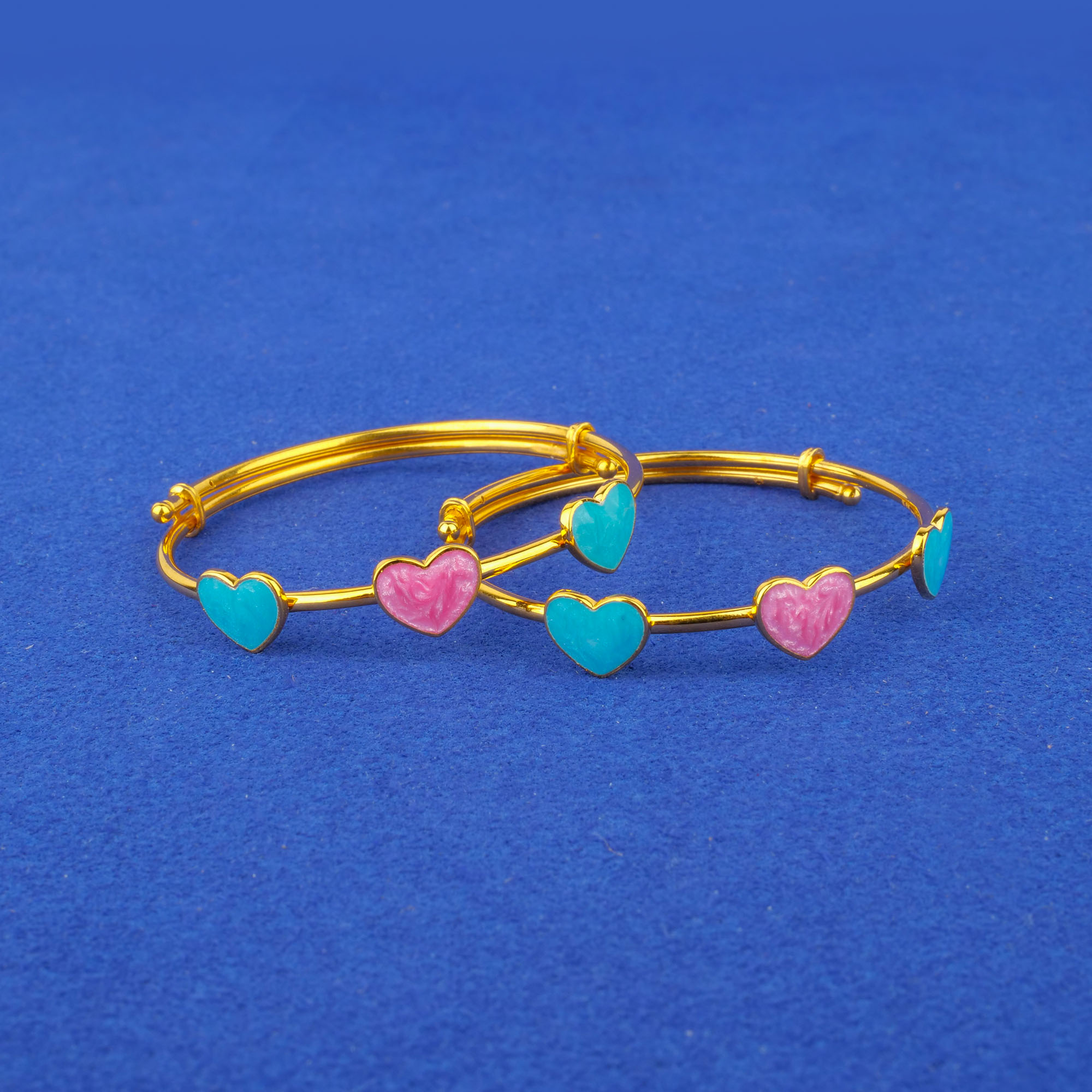 Twenty-Two Karat Baby Minakari Gold 'Adjustable' Bangles