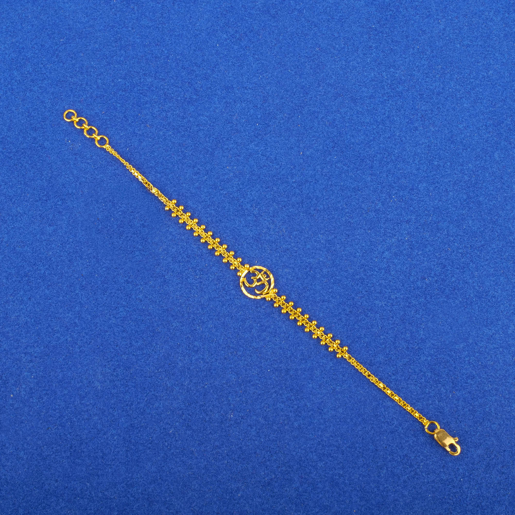 22K Baby Gold 'Om' Bracelet