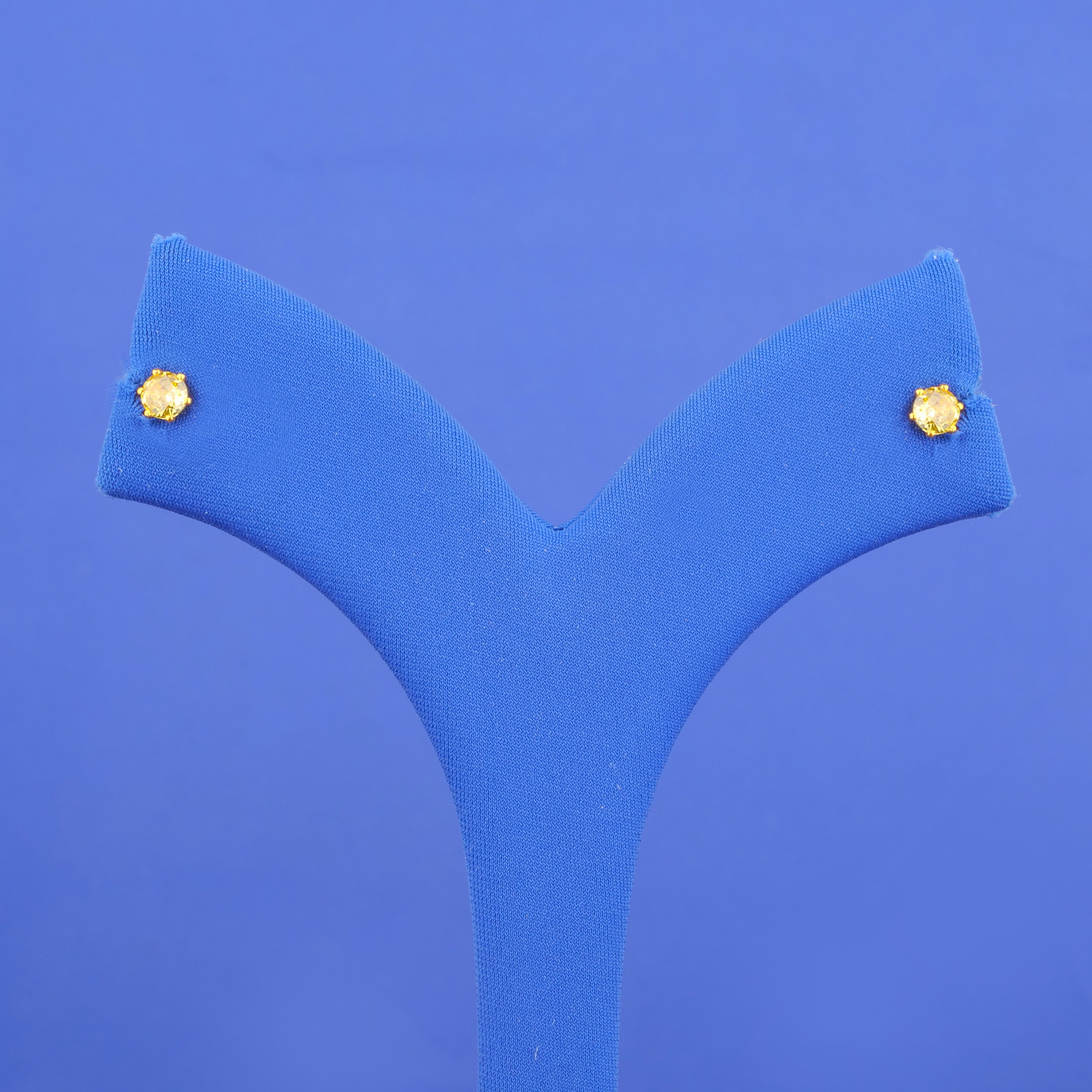 22K Baby Gold Colored Stone Earrings