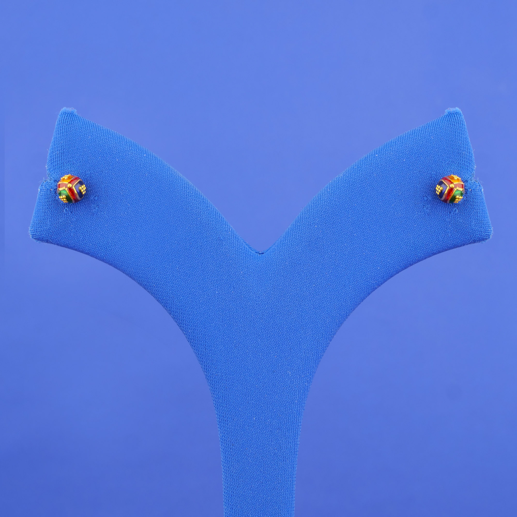 Twenty-Two Karat Baby Minakari Gold Earrings