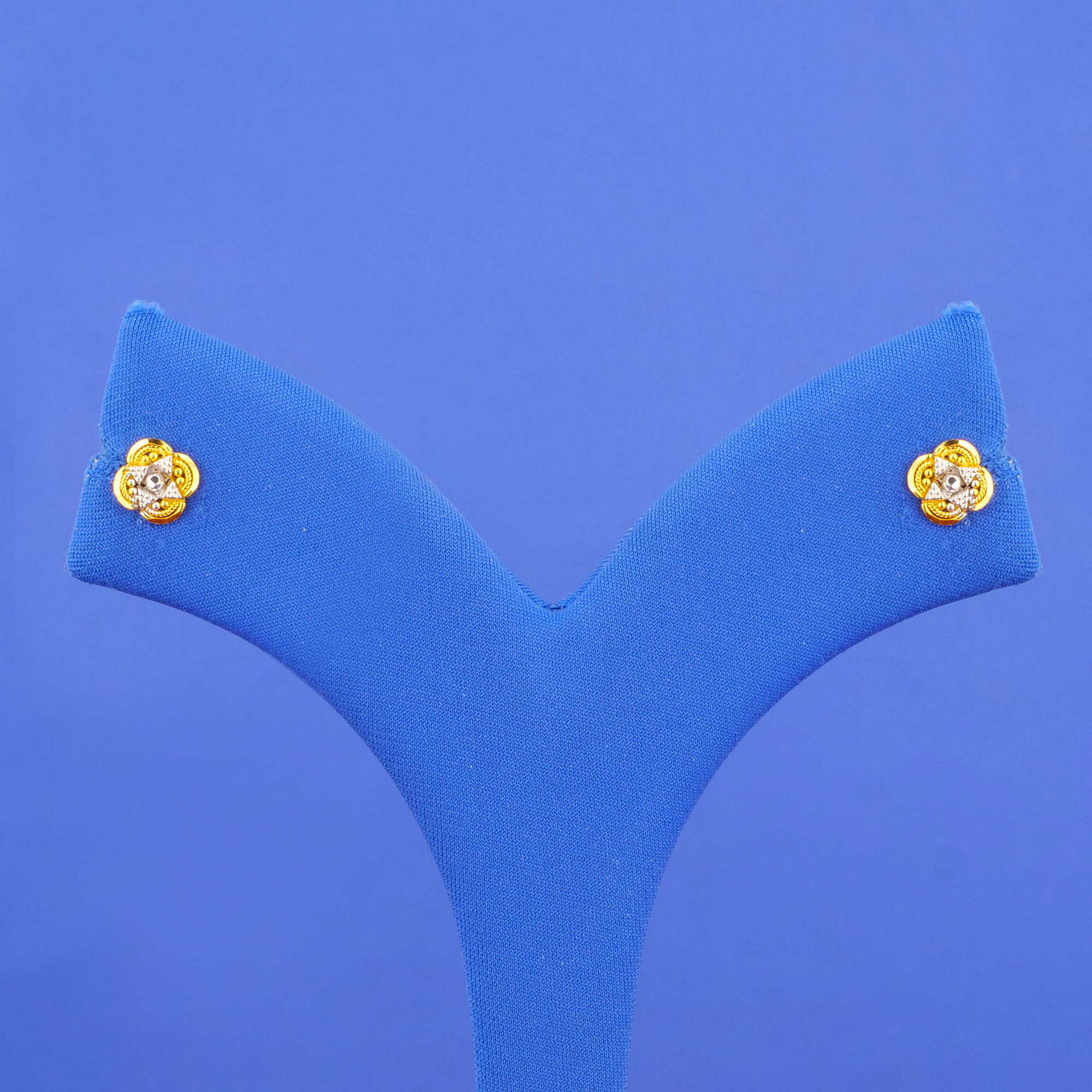 Twenty-Two Karat Baby Two-Tone Gold Earrings