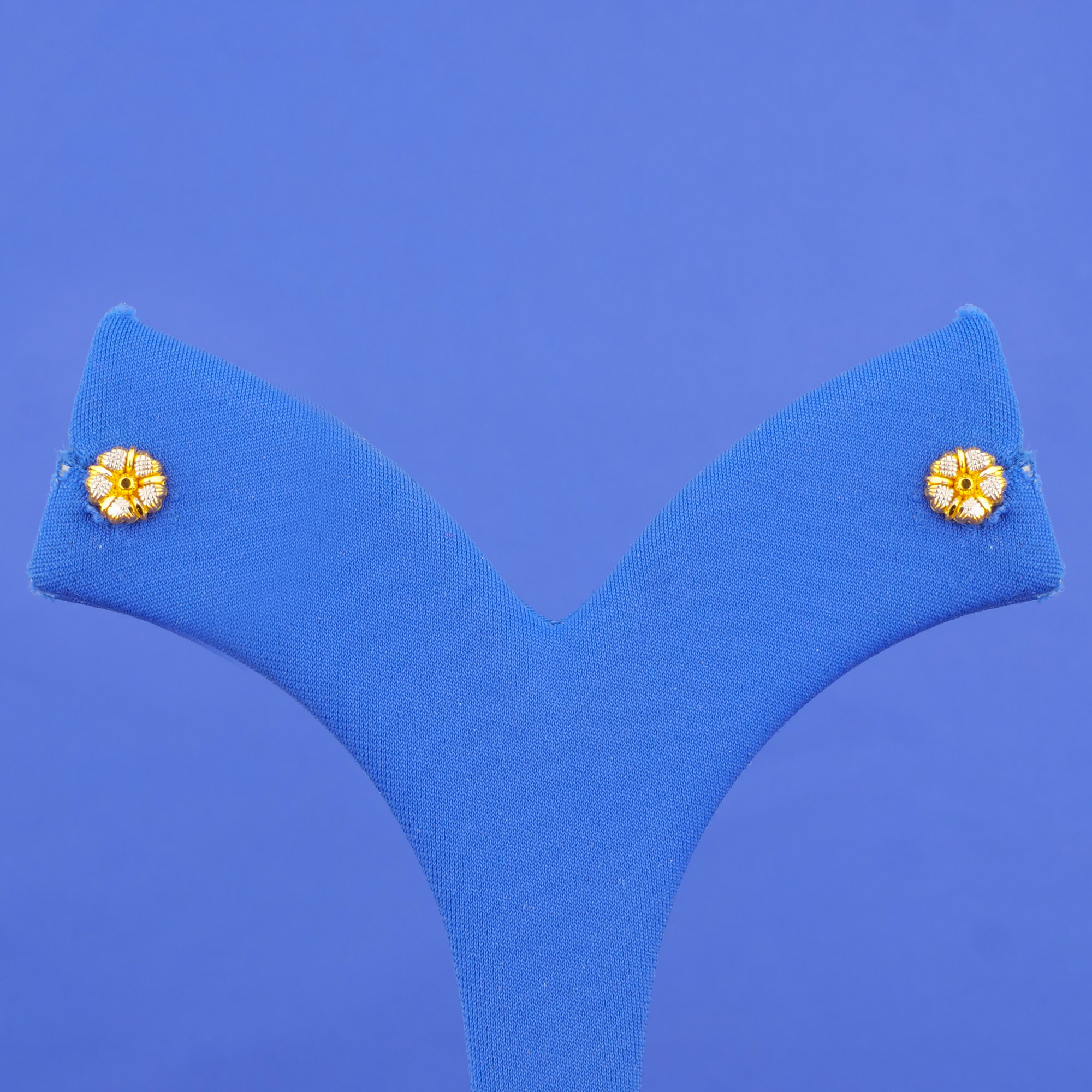 Twenty-Two Karat Baby Two-Tone Gold Earrings