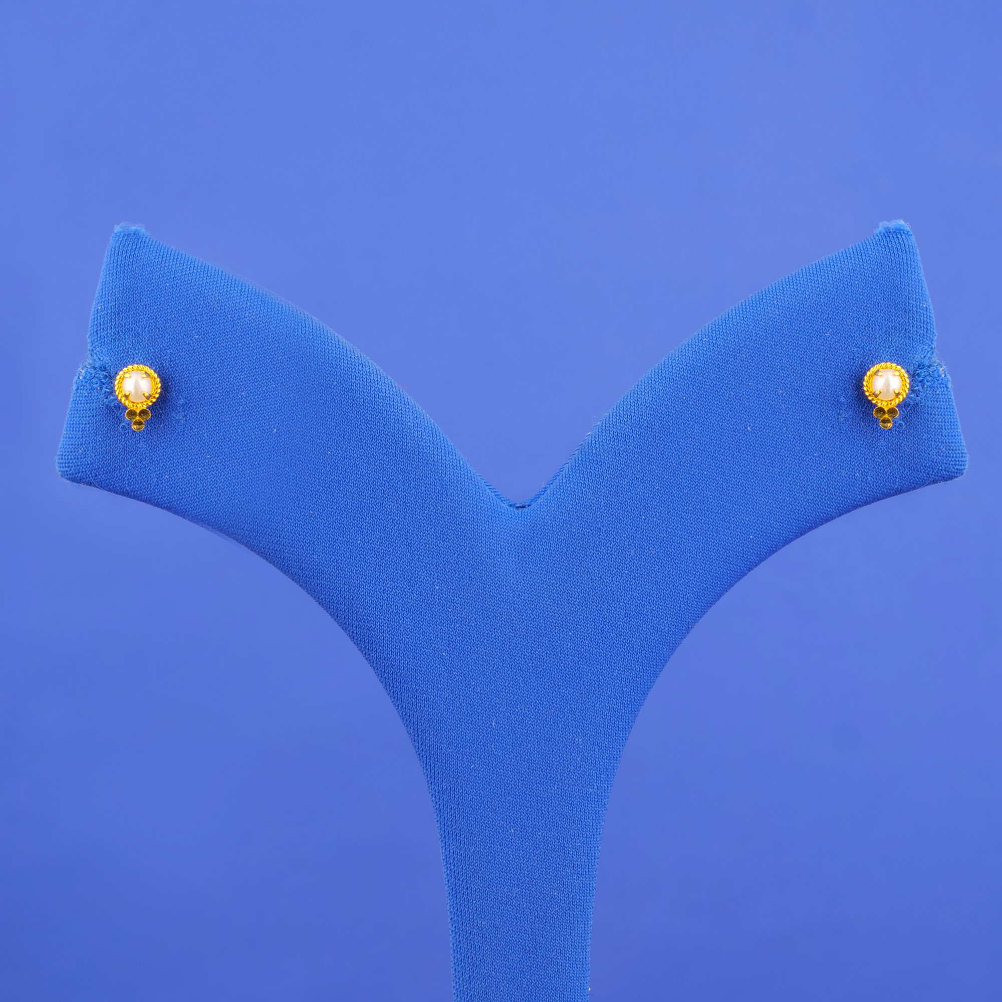 Twenty-Two Karat Baby Gold Pearl Earrings