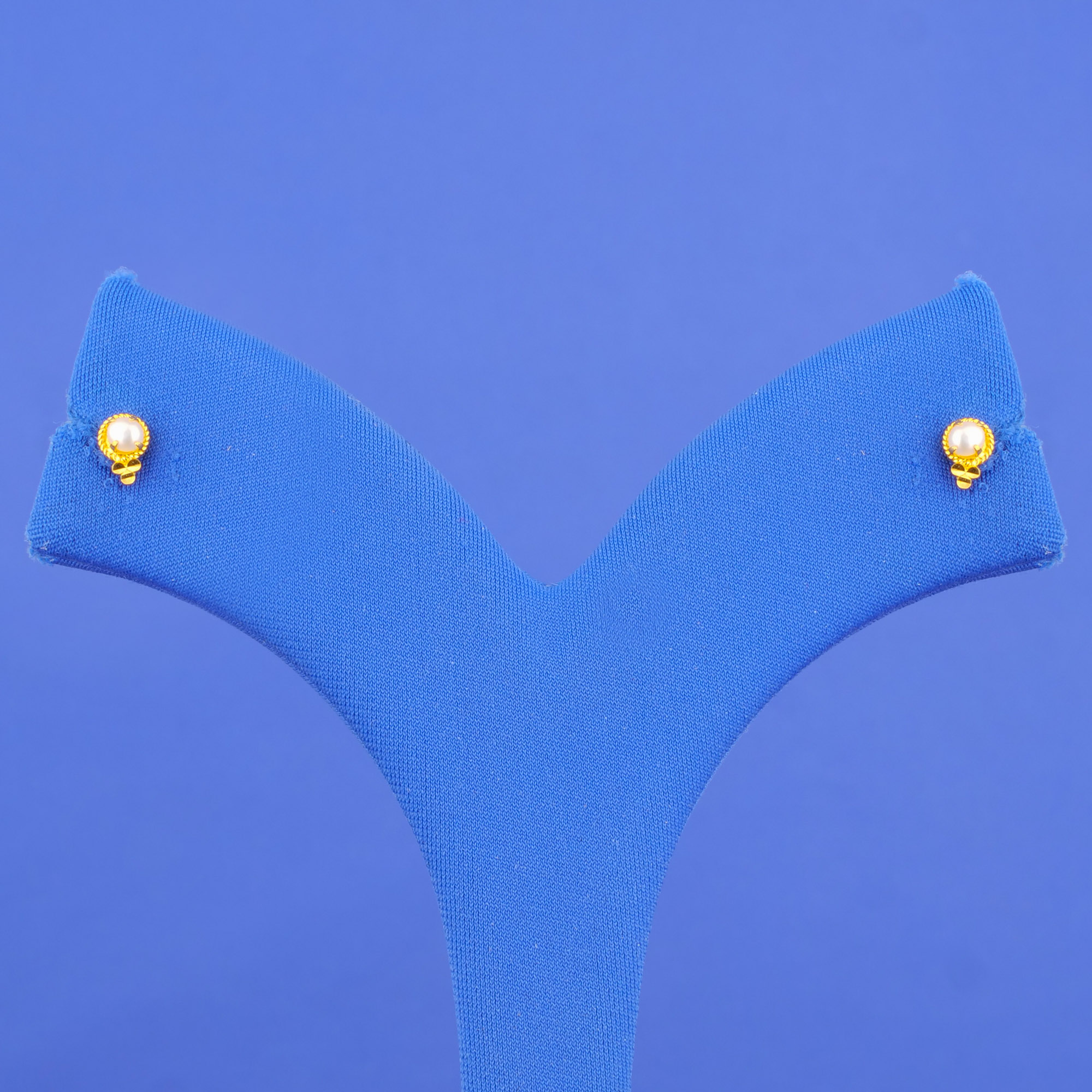 Twenty-Two Karat Baby Gold Pearl Earrings