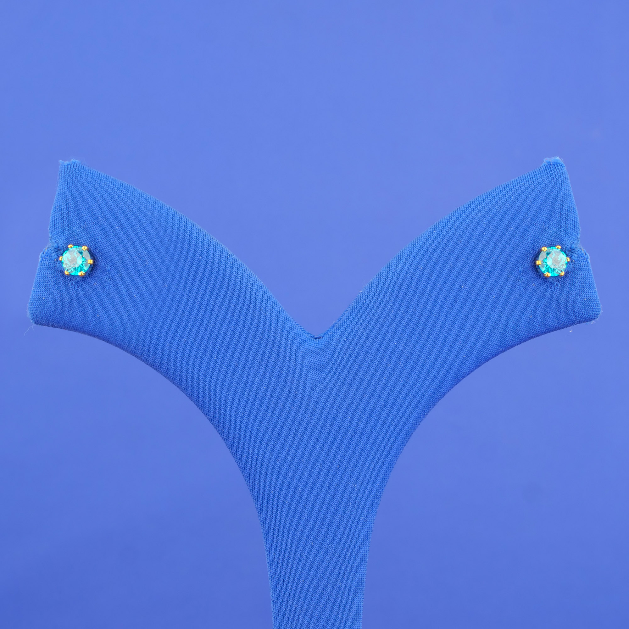 Twenty-Two Karat Baby Gold Cubic Zirconia Earrings