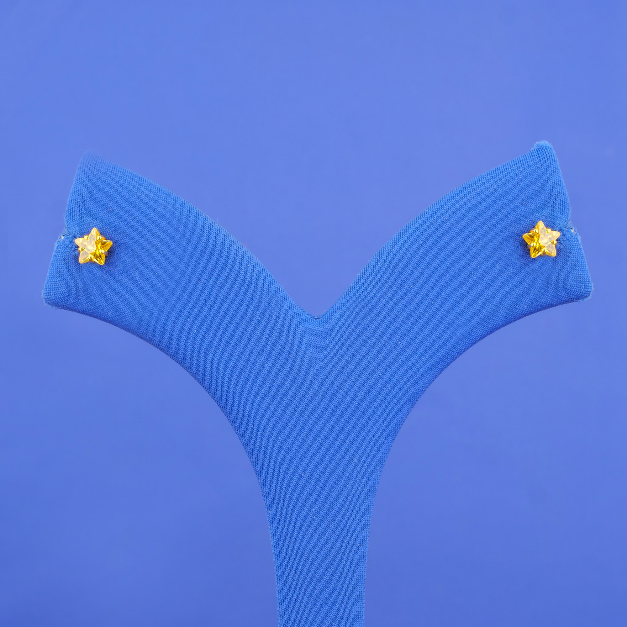 Twenty-Two Karat Baby Gold Cubic Zirconia Earrings