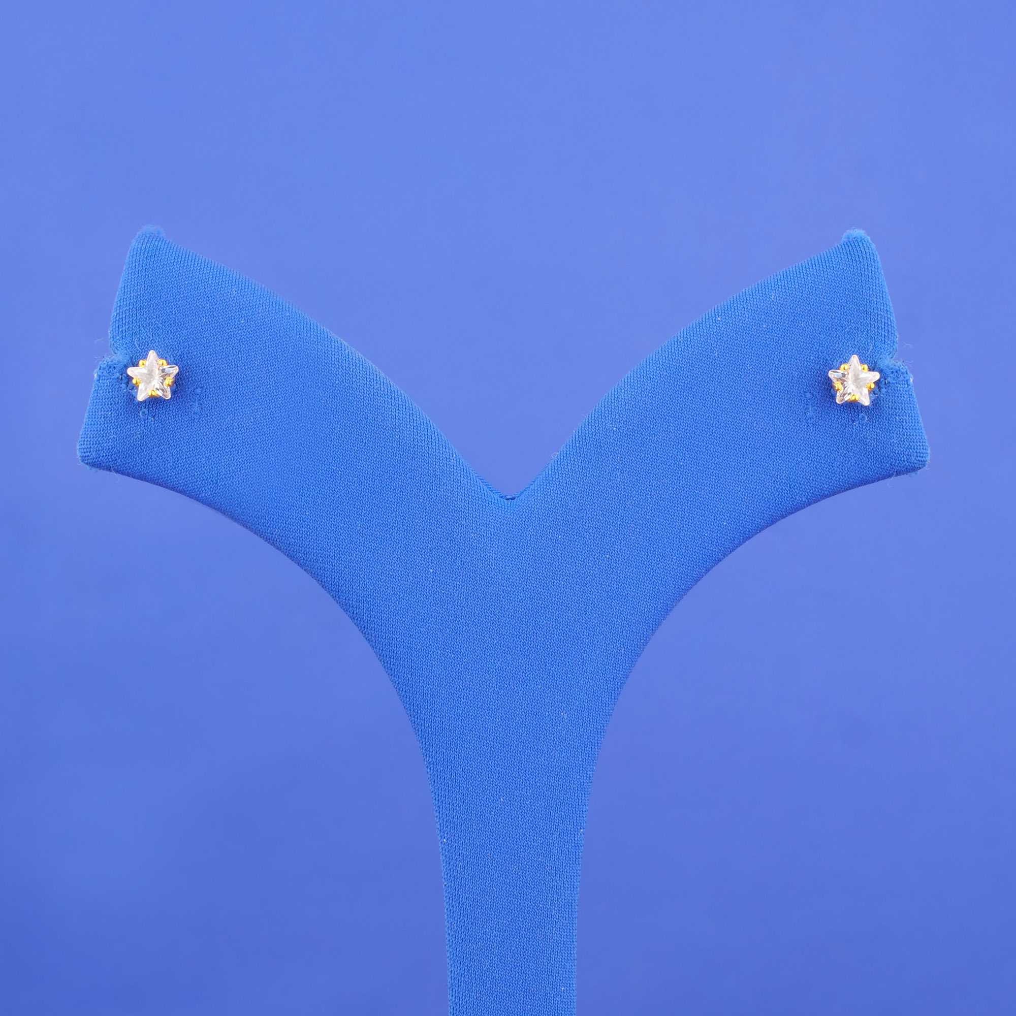 Twenty-Two Karat Baby Gold Cubic Zirconia Earrings