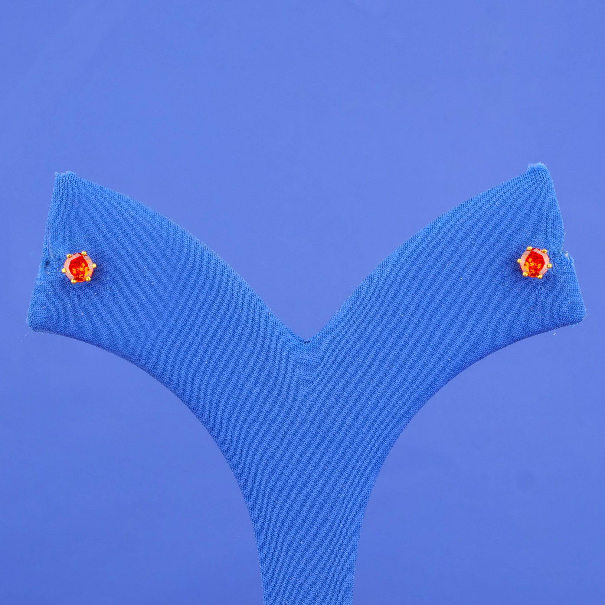 Twenty-Two Karat Baby Gold Cubic Zirconia Earrings