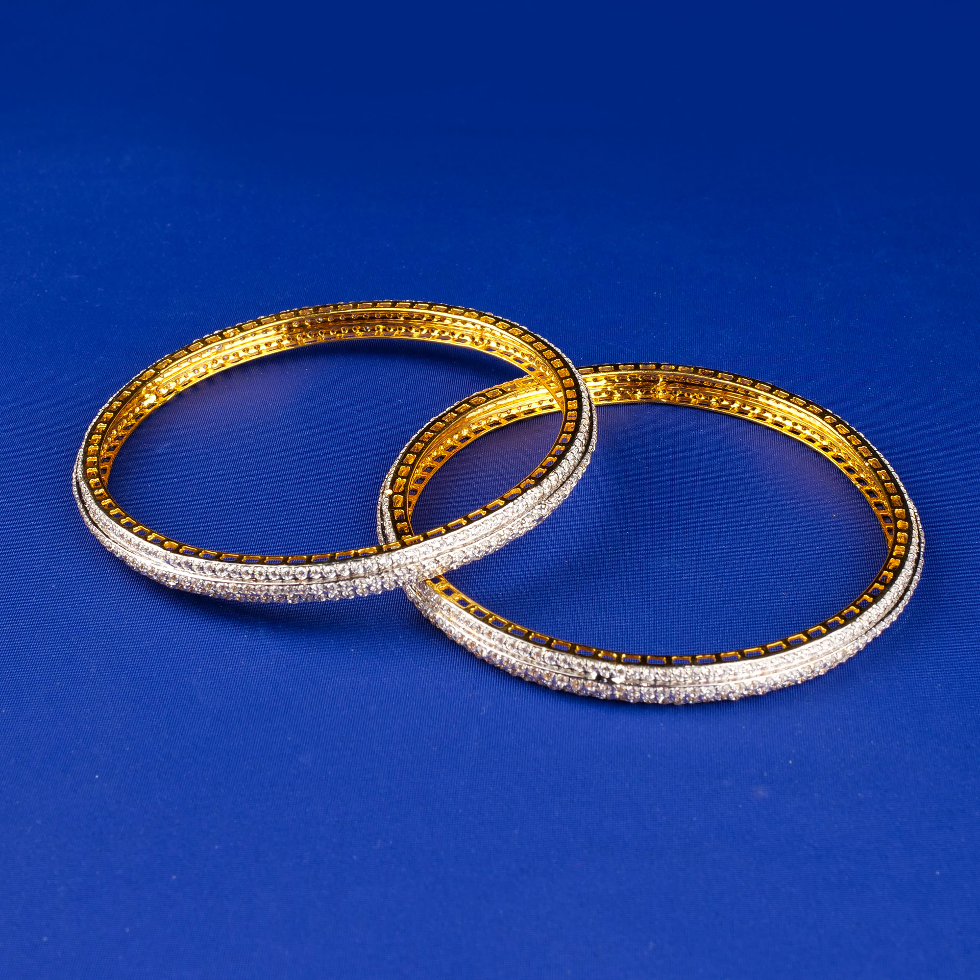 22K Gold Cubic Zirconia Bangles