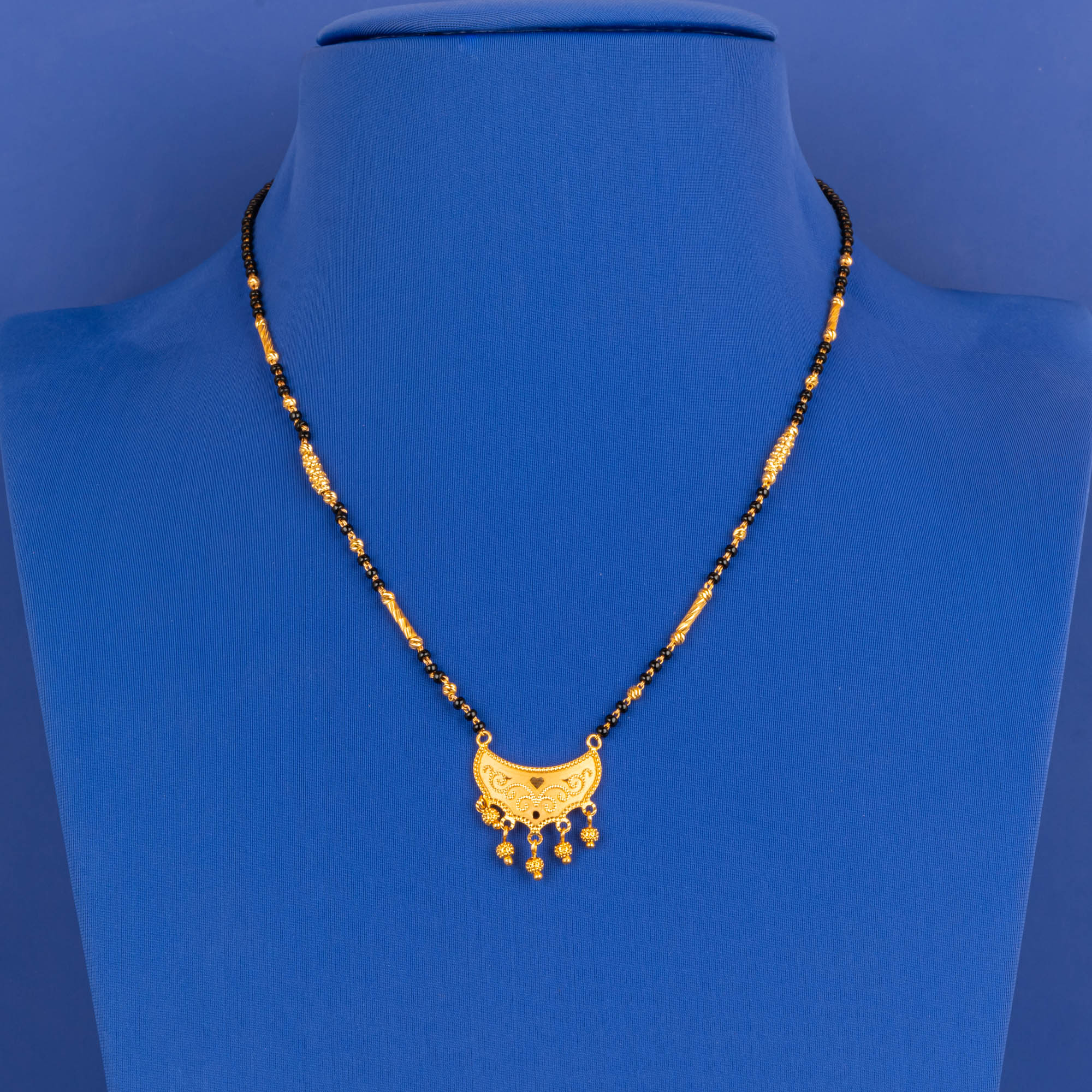 22K Gold Two-Tone Cz Mangalsutra Necklace