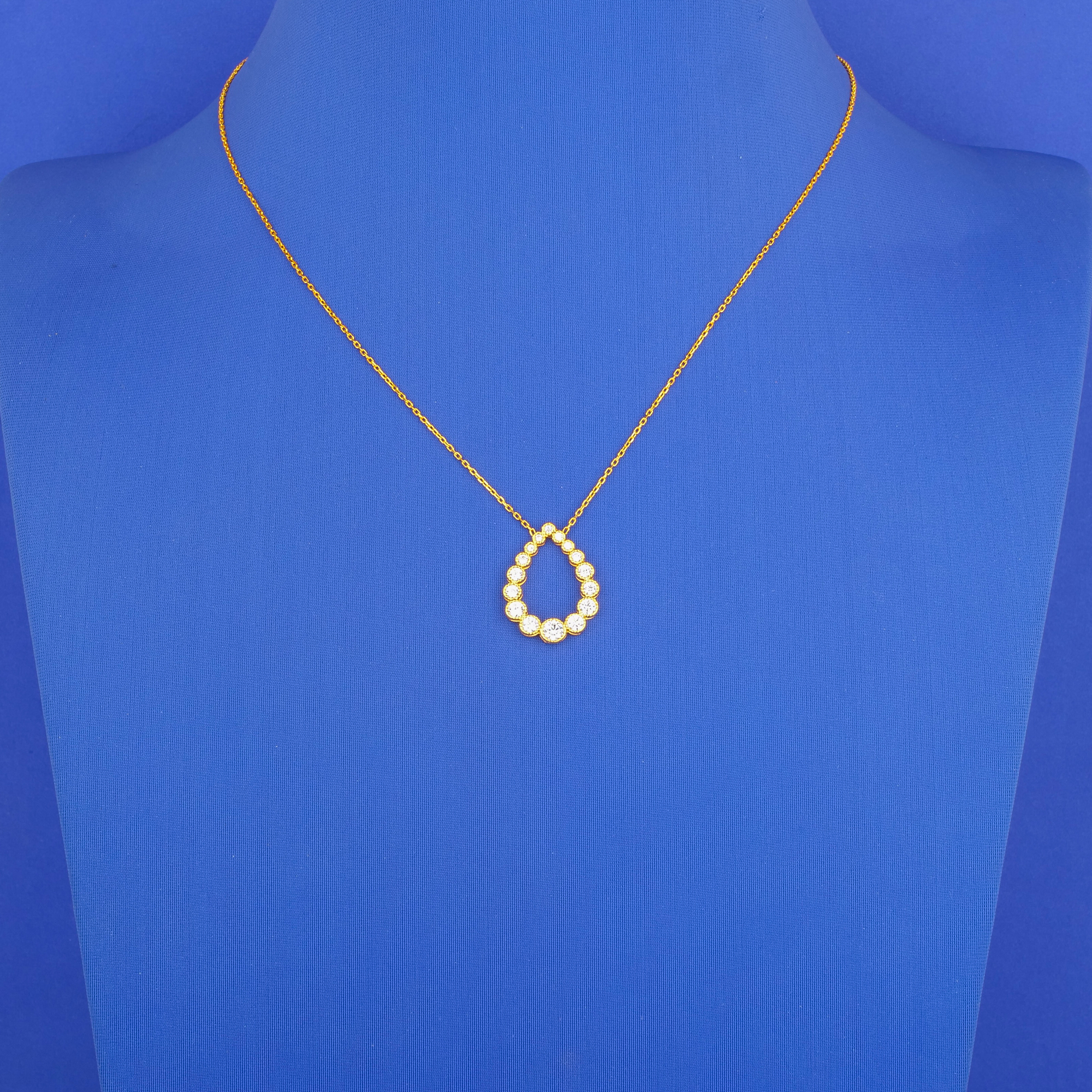 22K Gold Cubic Zirconia Necklace