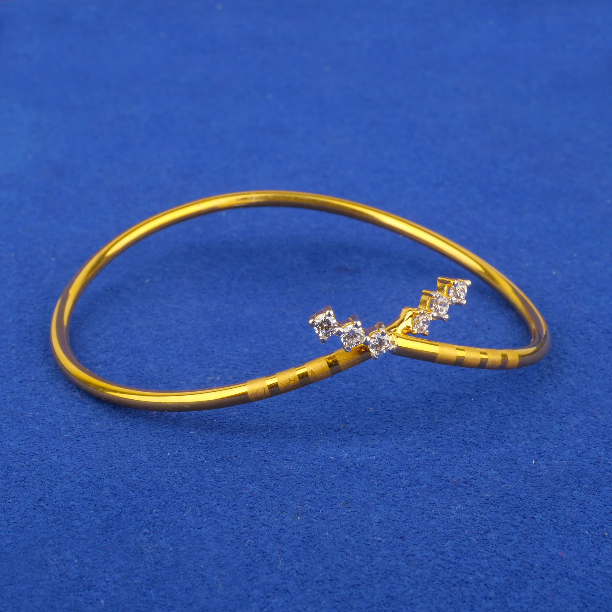 22K Gold Cubic Zirconia/Colored Stone Bangle/Bracelet