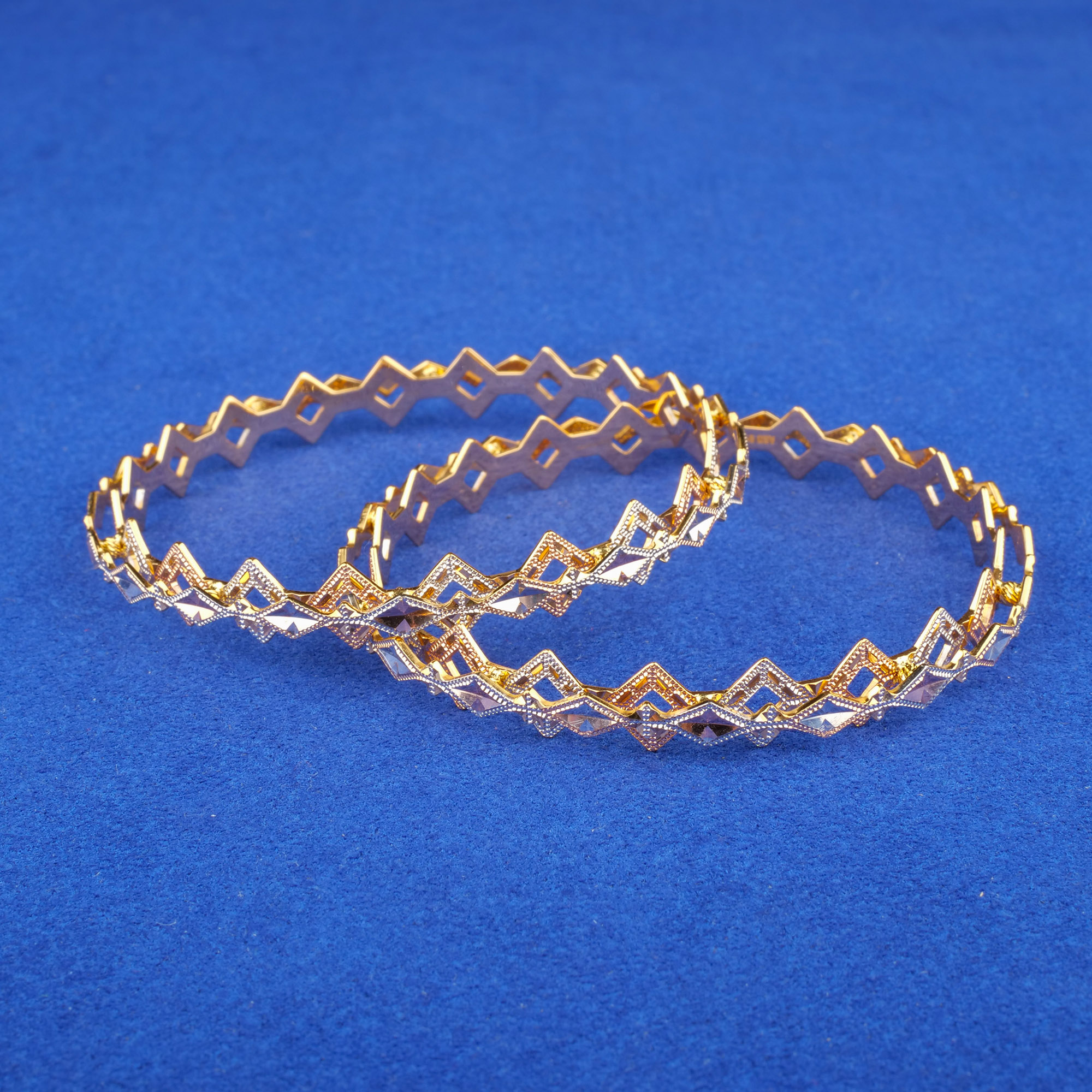 22K Tri-Color Gold Bangles