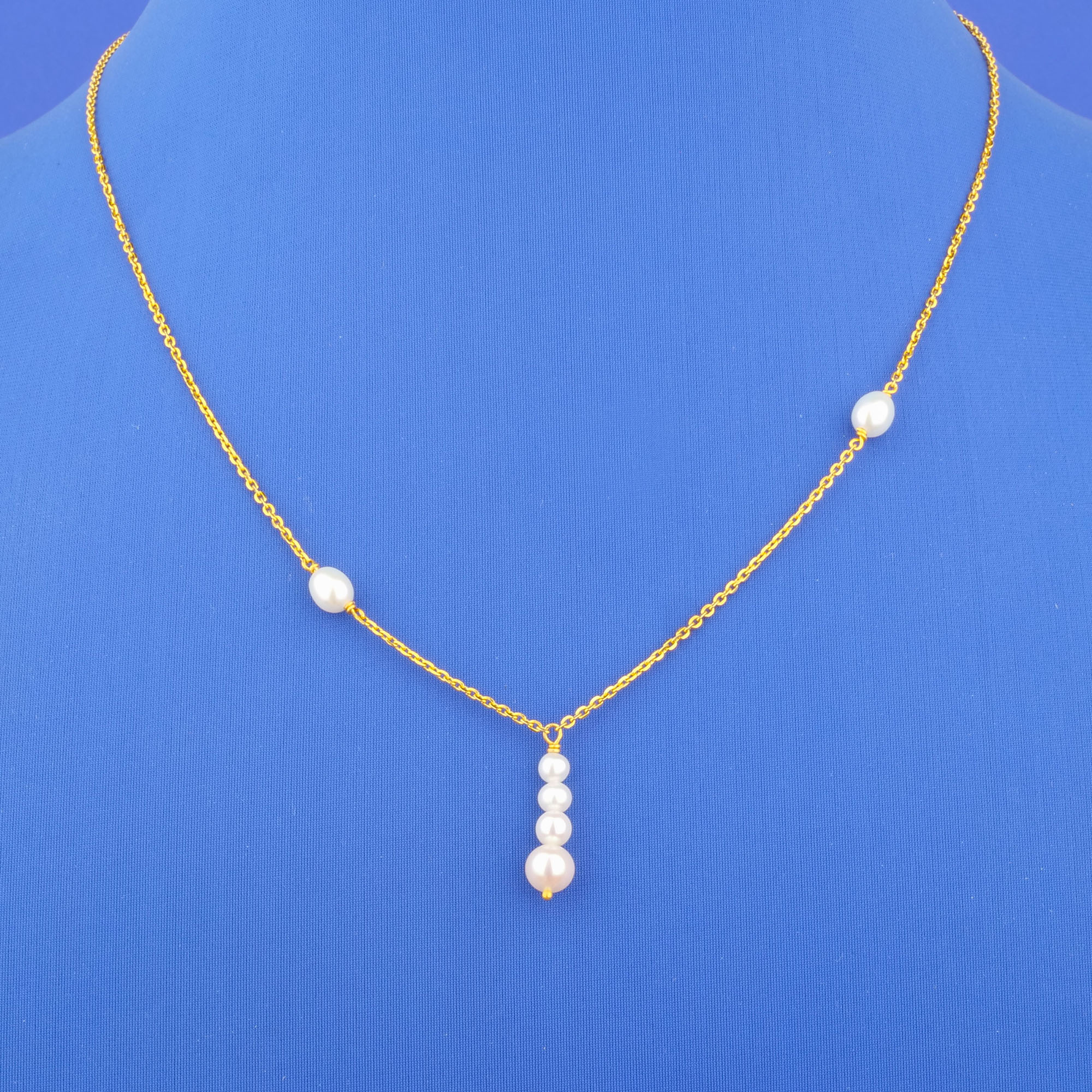 Twenty-Two Karat Gold Pearl Necklace
