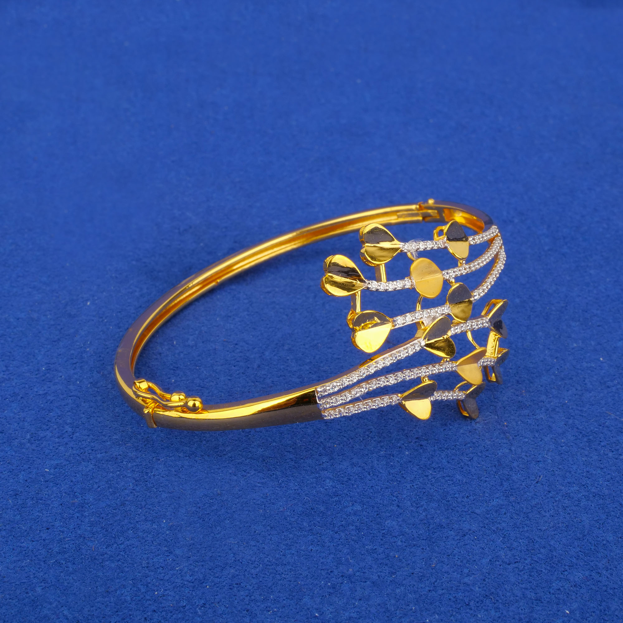 22K Gold Cubic Zirconia Bangle/Bracelet