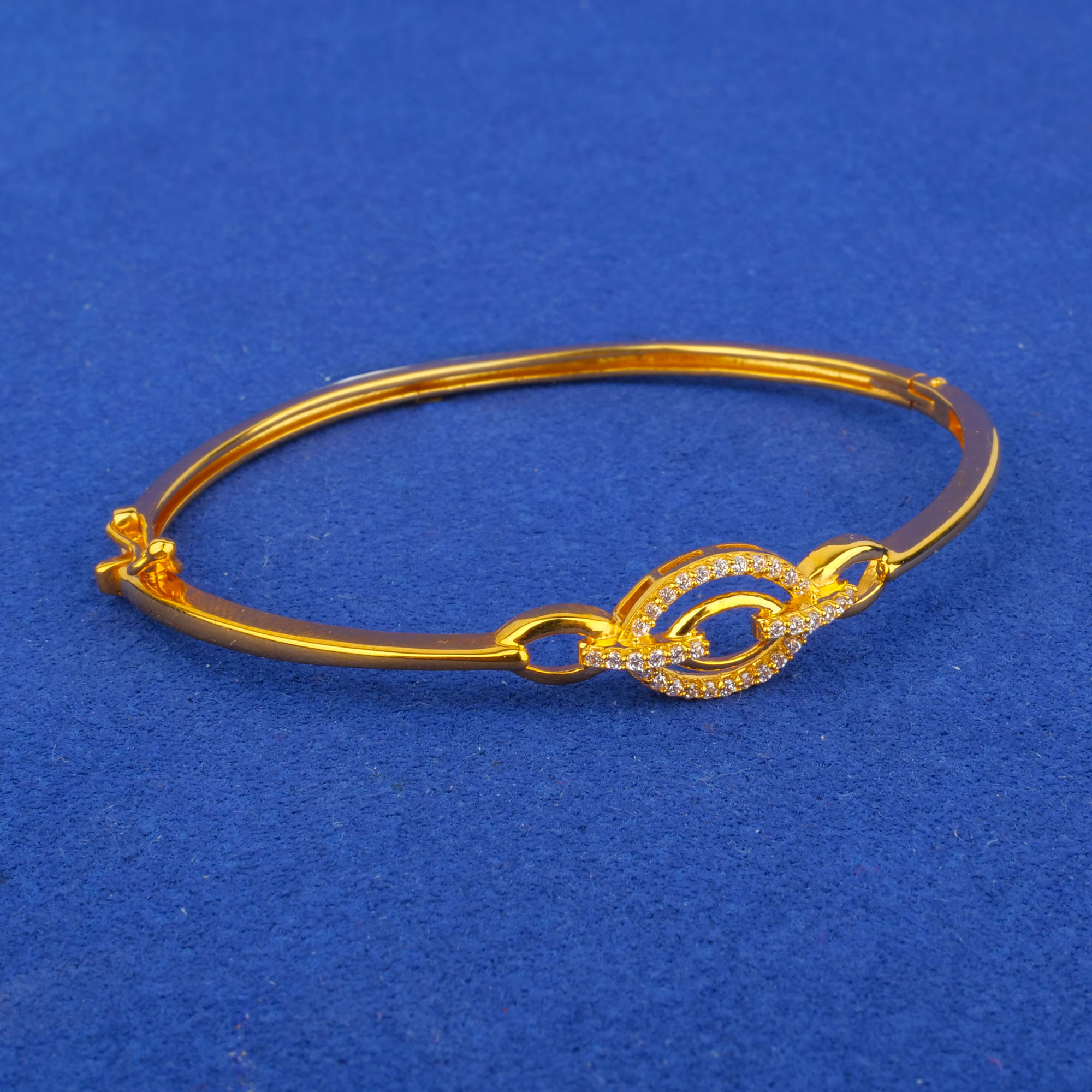 22K Gold Cubic Zirconia Bangle/Bracelet