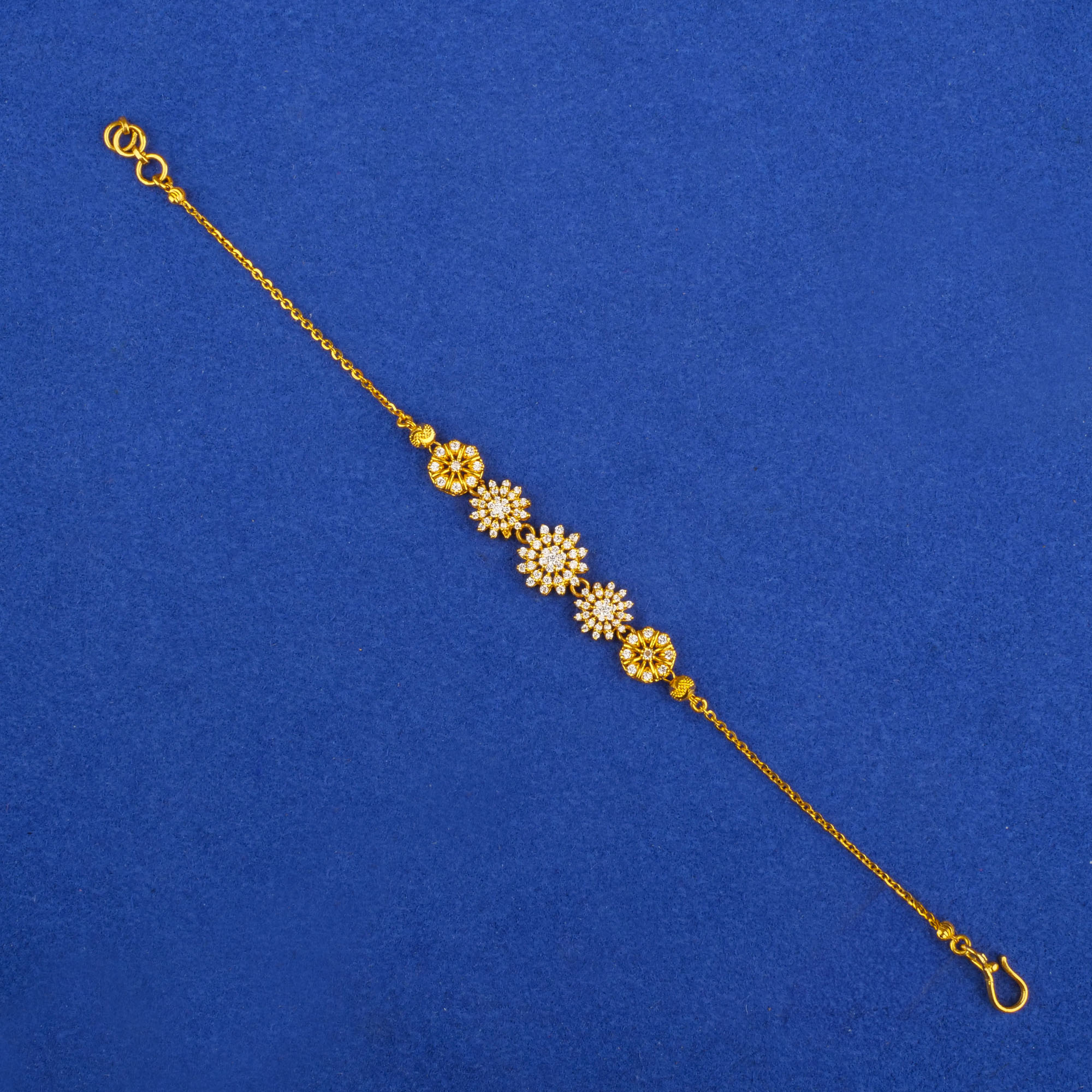 22K Gold Cubic Zirconia Bracelet