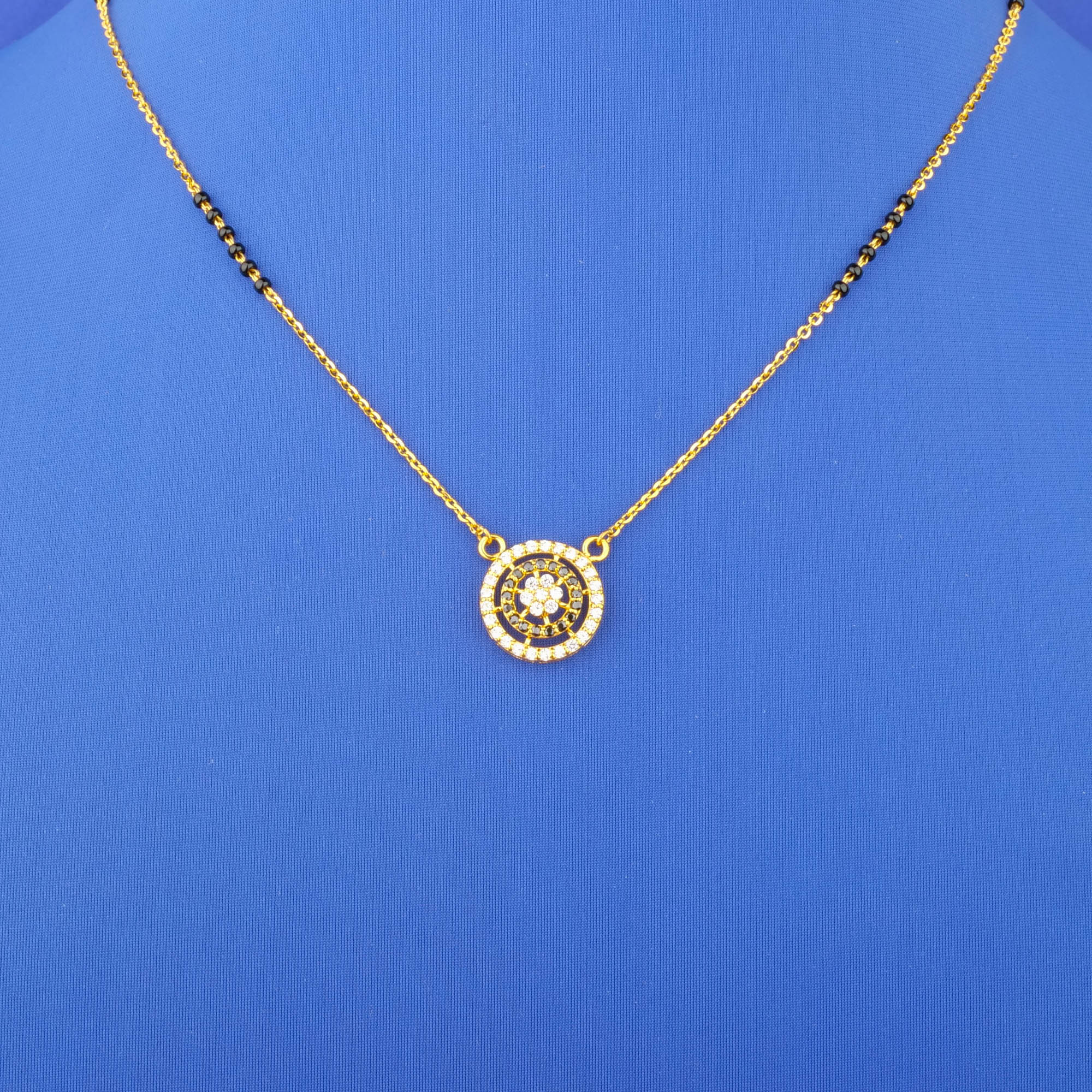 22K Gold Cubic Zirconia Mangalsutra Necklace