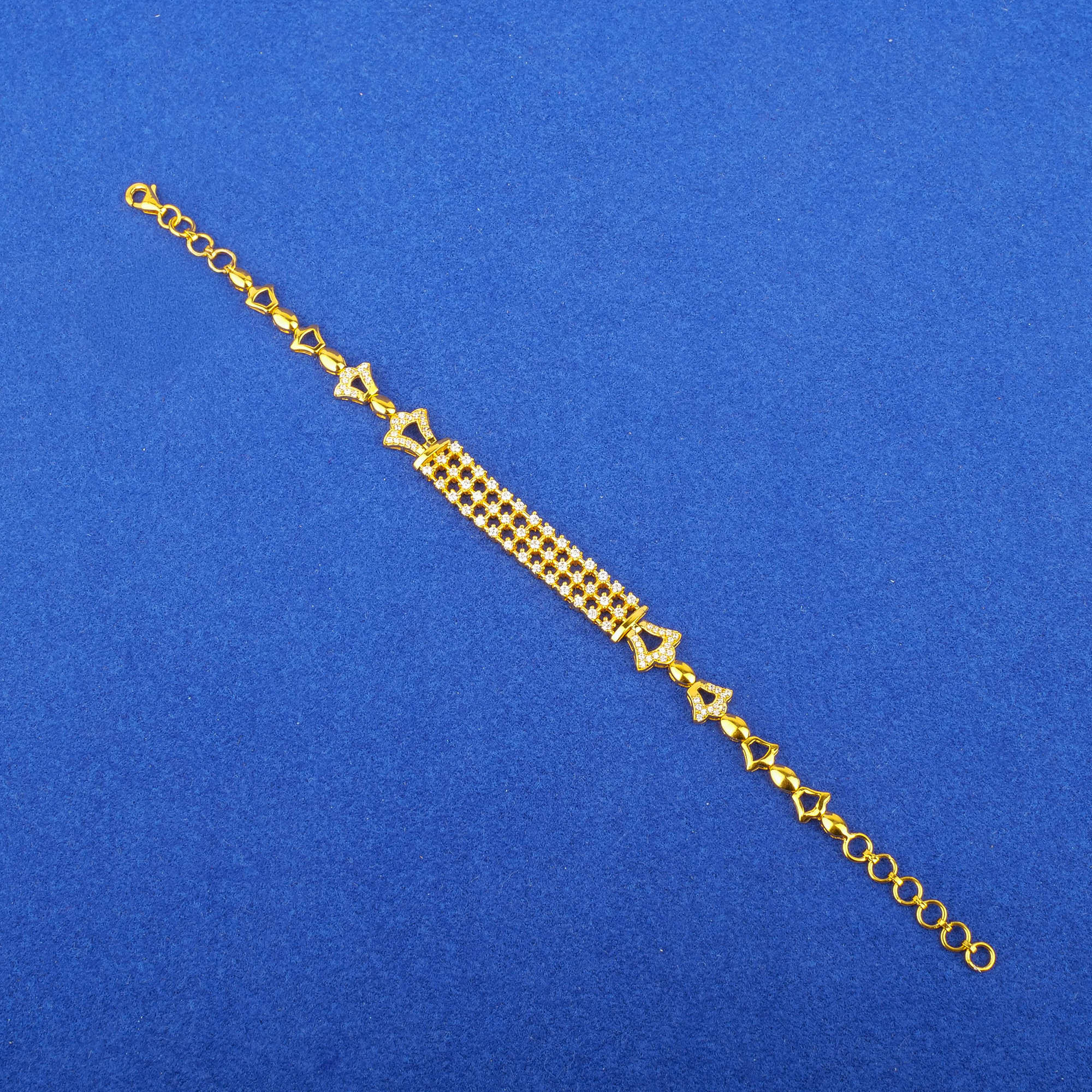 22K Gold Cubic Zirconia Bracelet