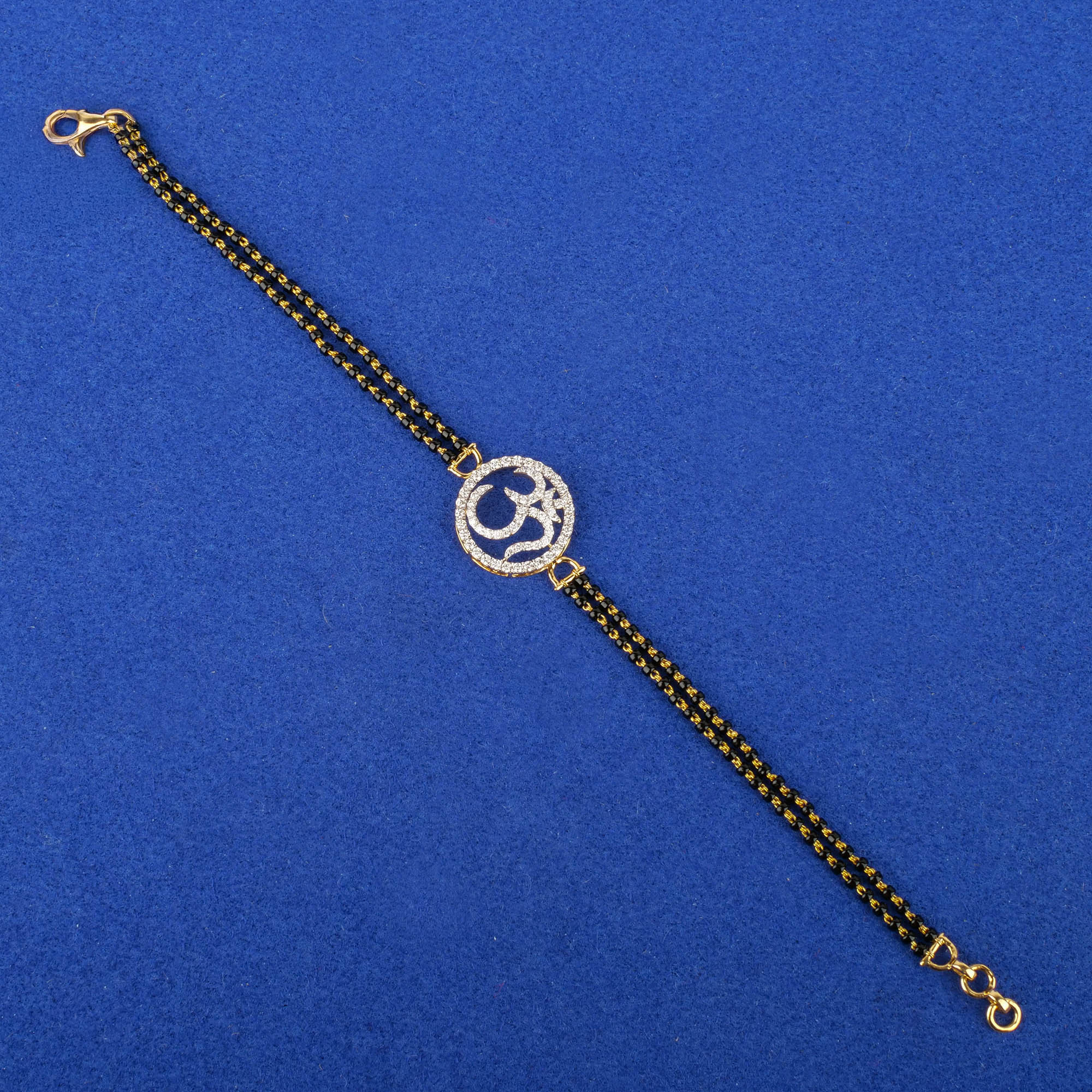 18K Yellow Gold Diamond 'Om' Bracelet