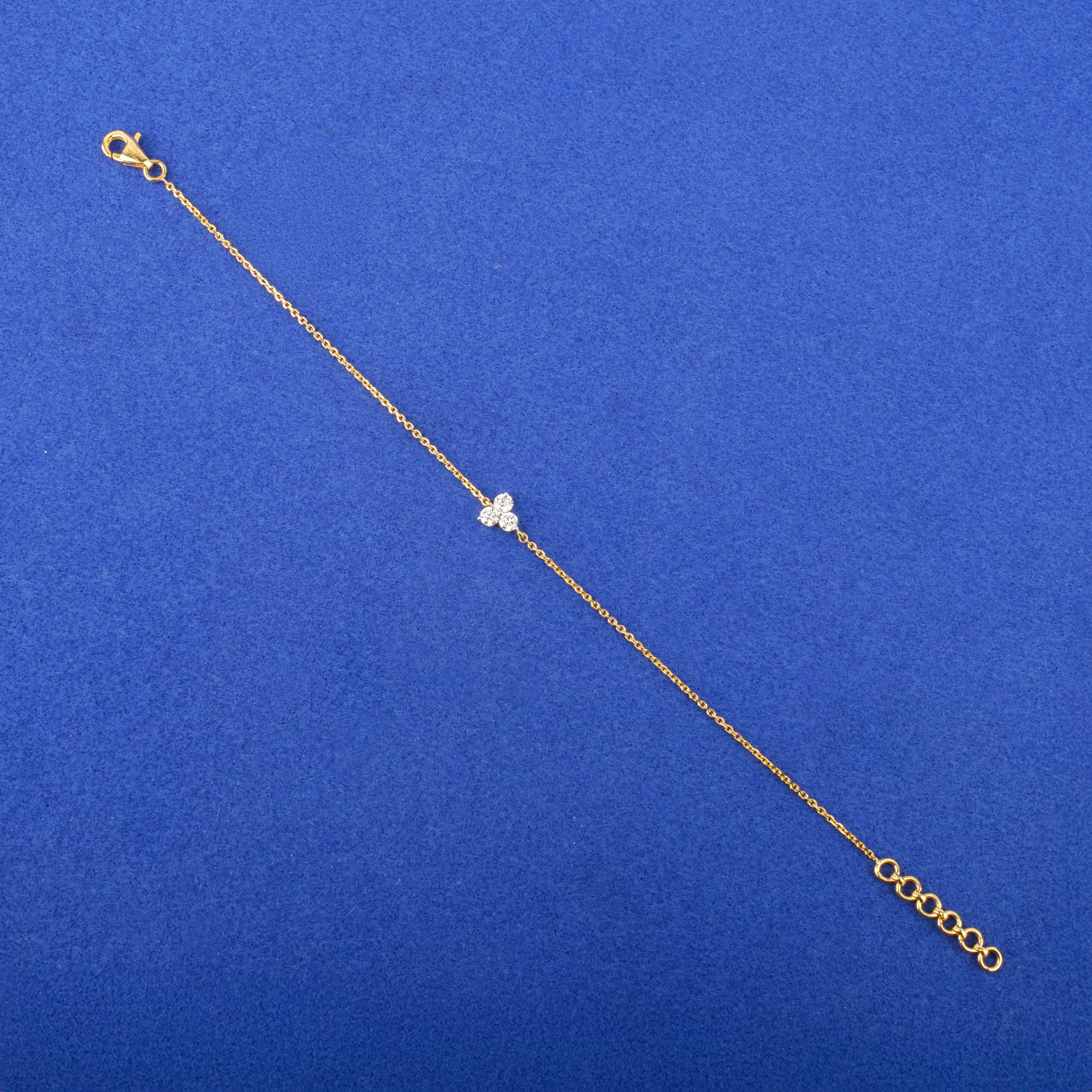 18K Yellow Gold Diamond 'Tri' Bracelet