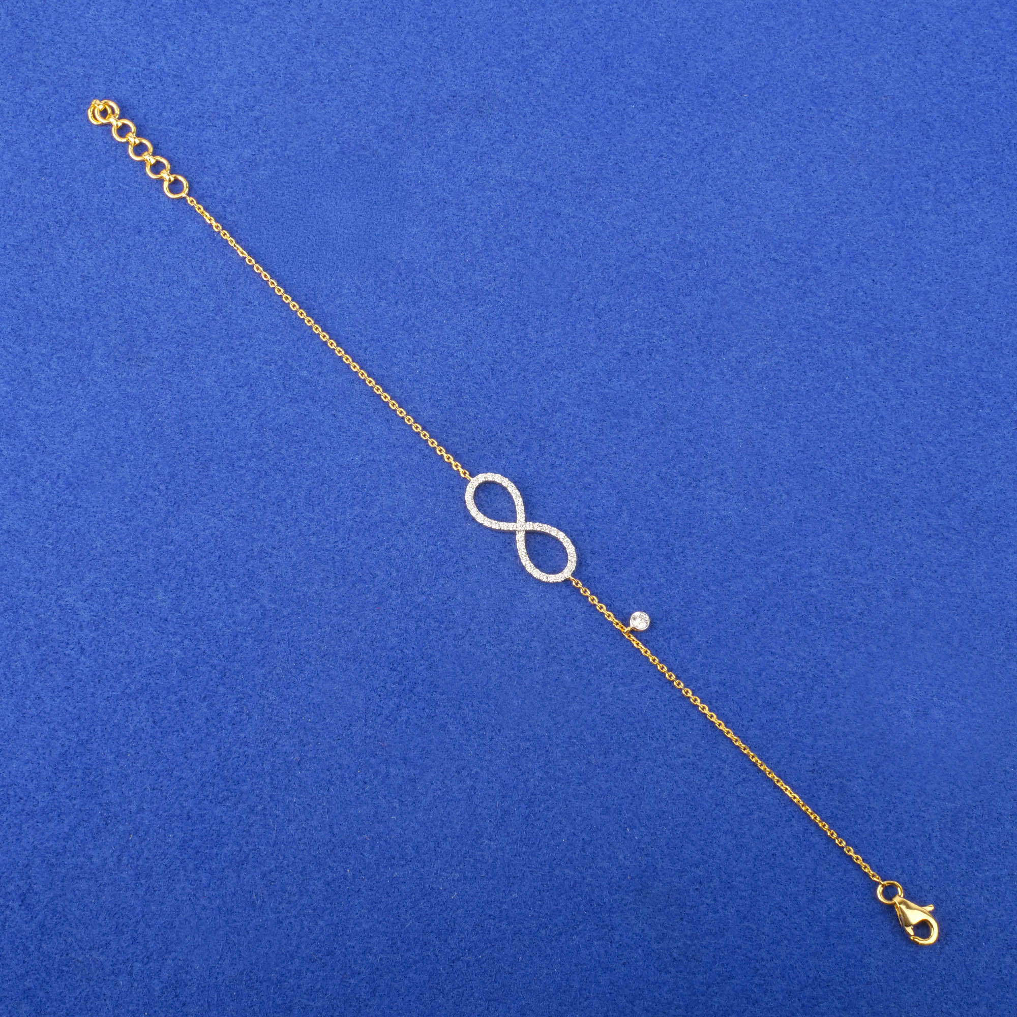 18K Yellow Gold Diamond 'Infinity' Bracelet