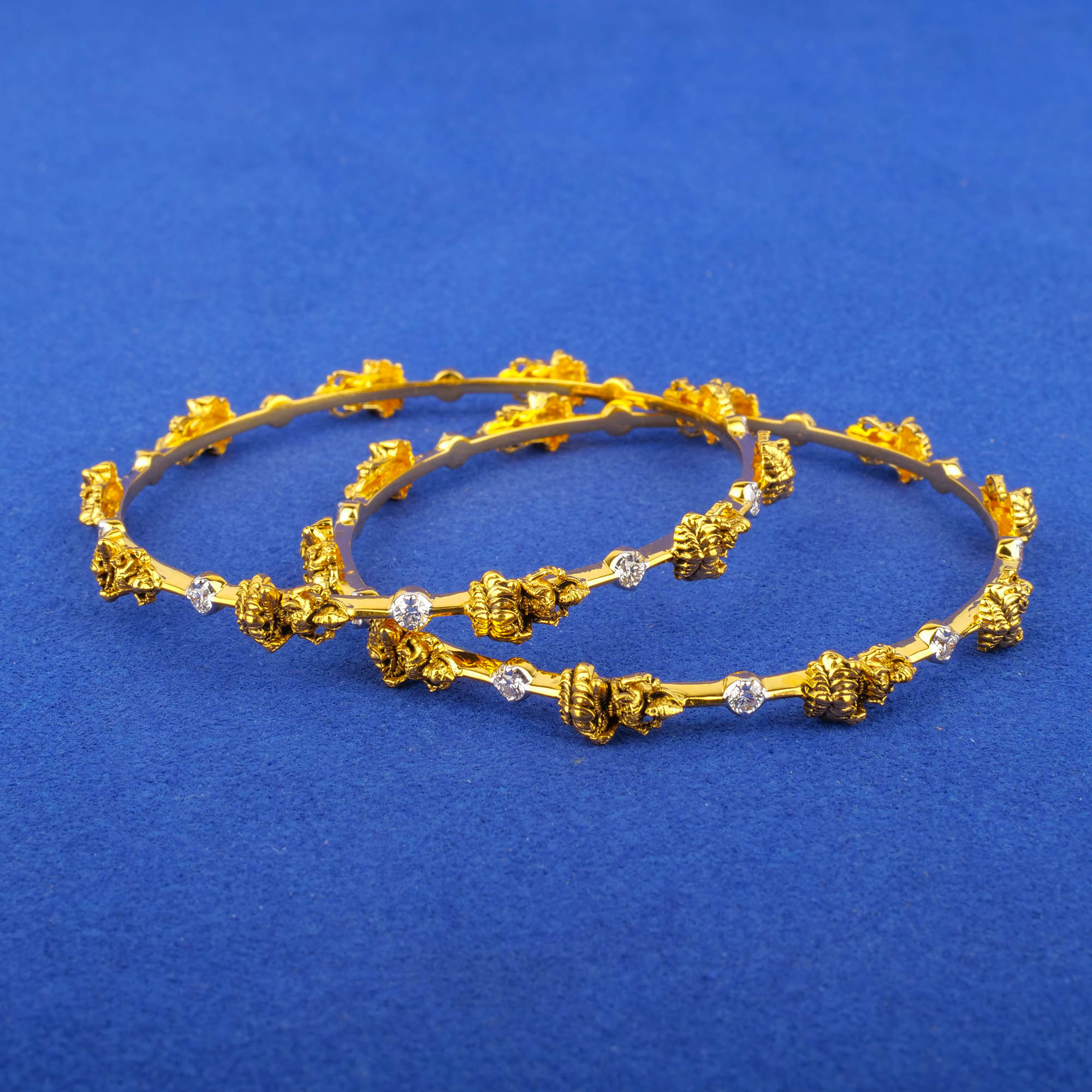 22K Diamond 'Lakshmi' Bangles