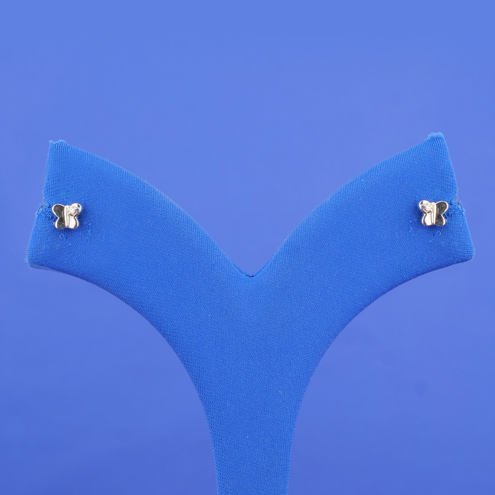 18K White Gold Diamond Baby 'Butterfly' Earrings