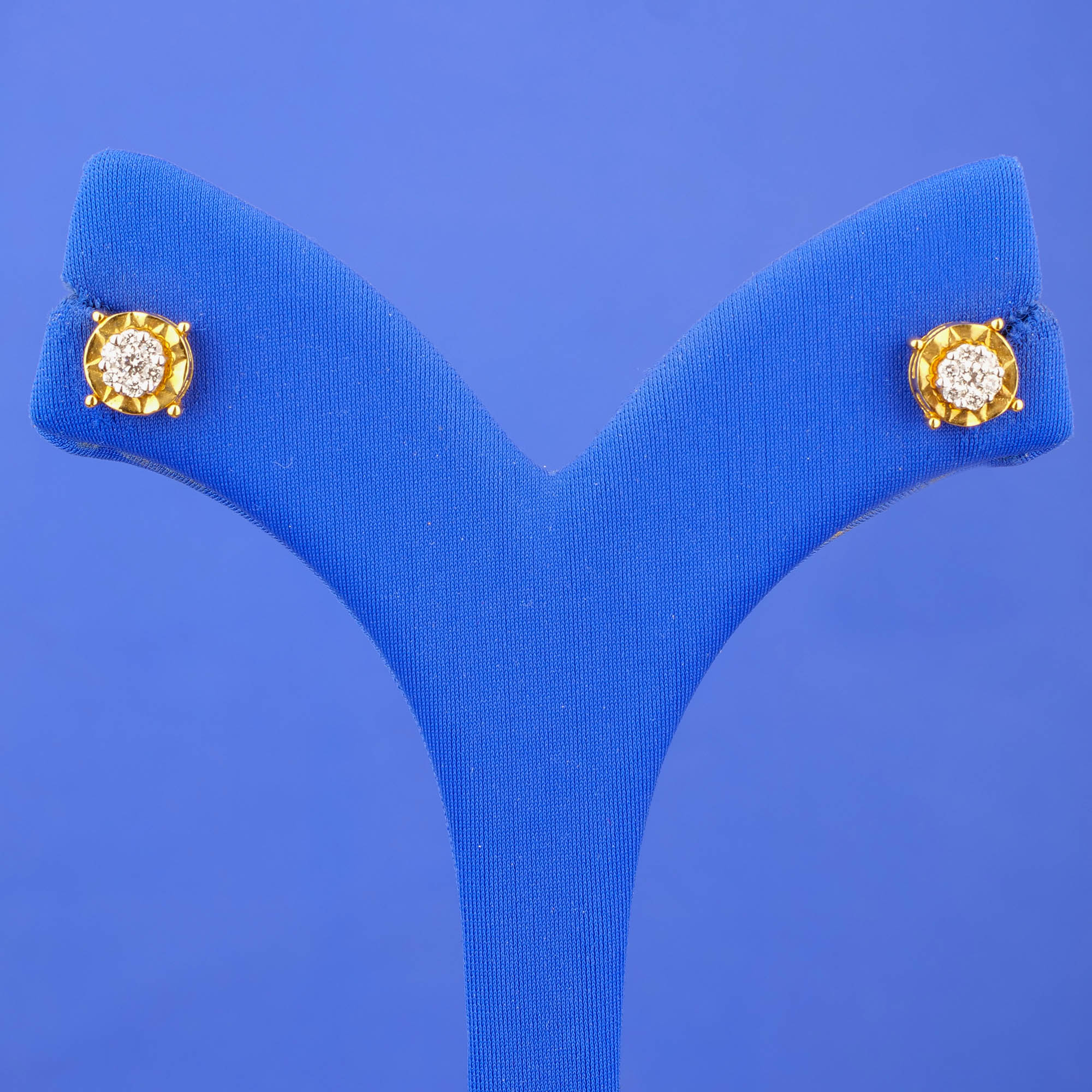 18K Yellow Gold Diamond Earrings