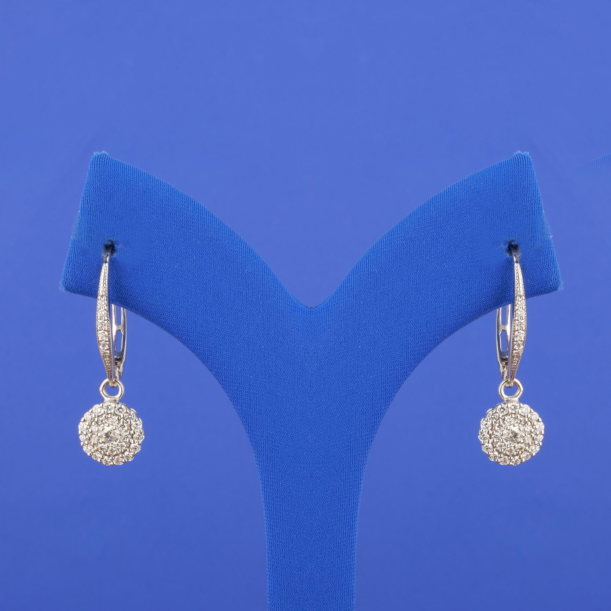 18K White Gold Diamond Earrings