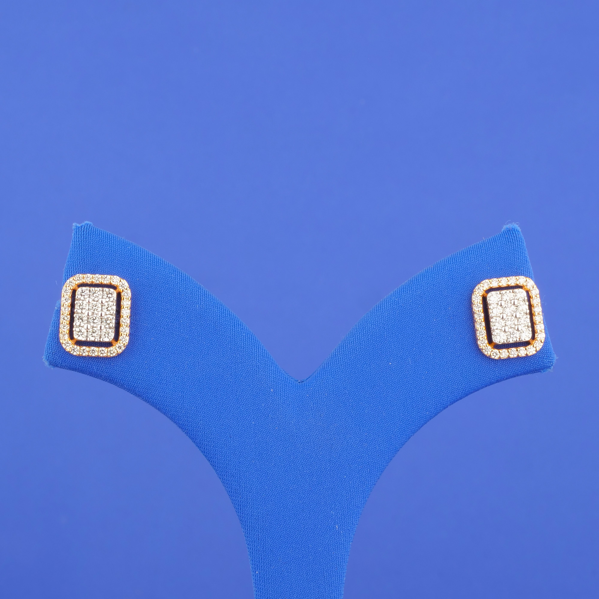 18K Rose Gold Diamond Earrings